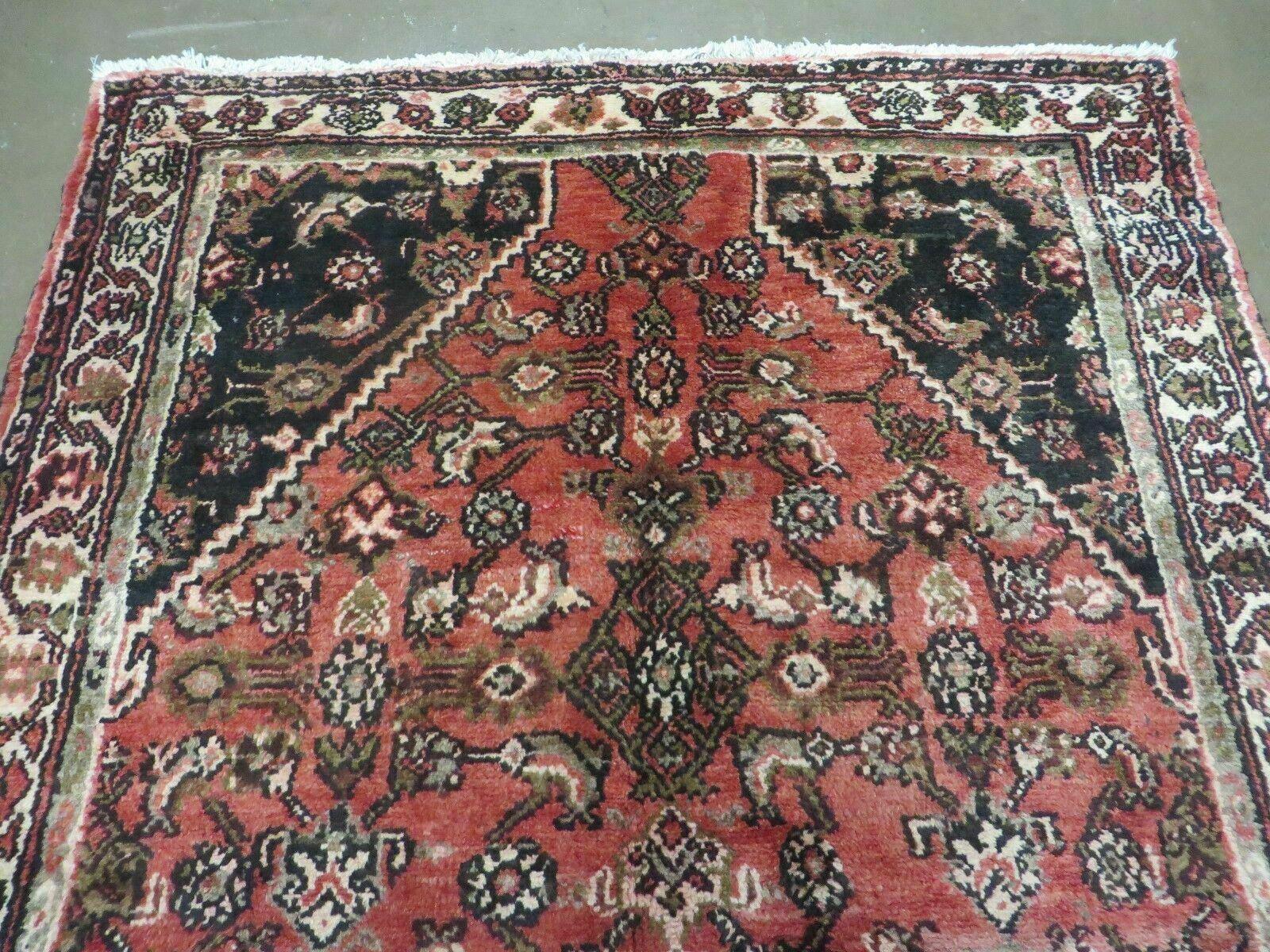 Persian Runner Rug 3.8 x 10, Red, Vintage - Image 3