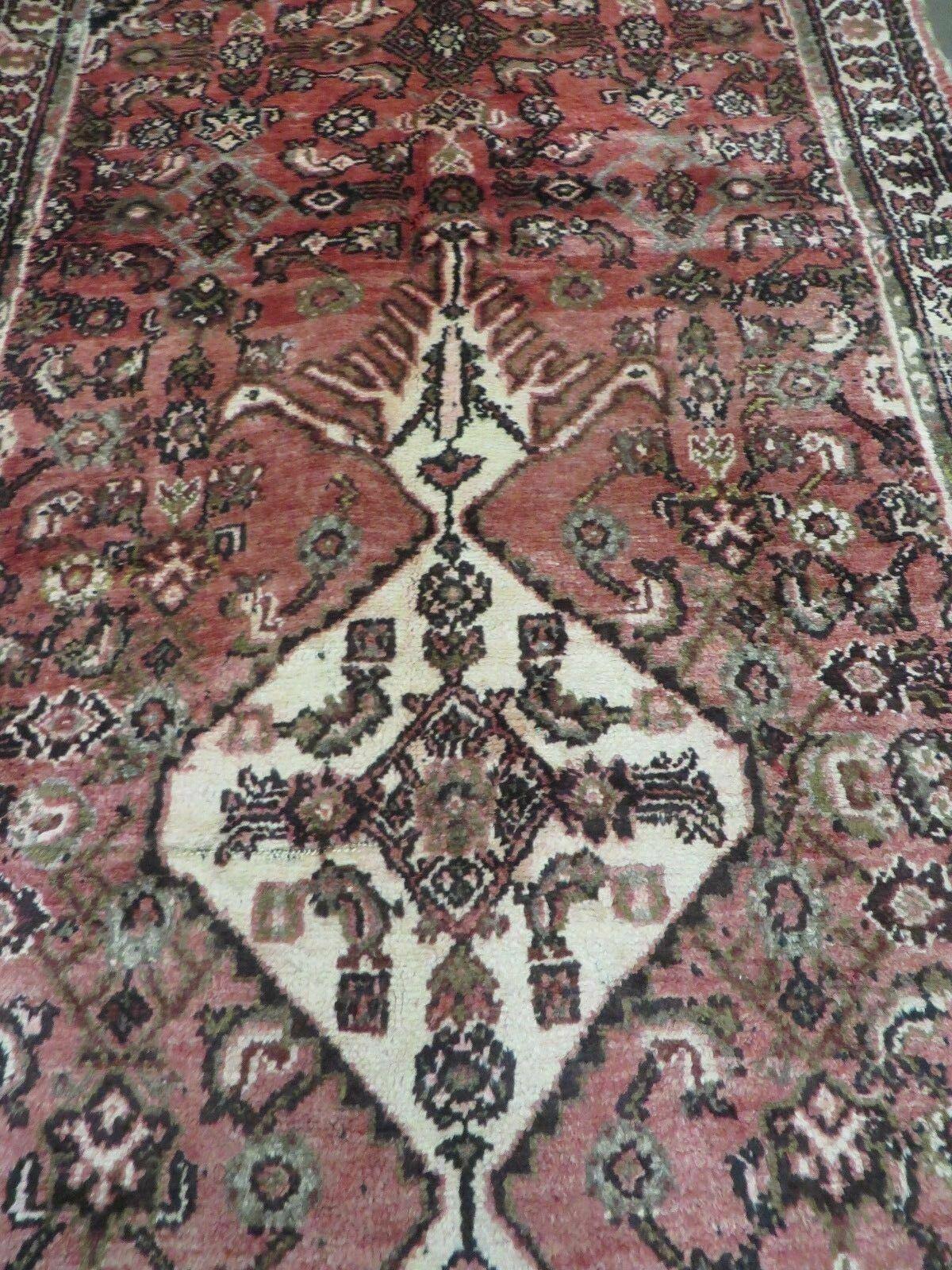 Persian Runner Rug 3.8 x 10, Red, Vintage - Image 4