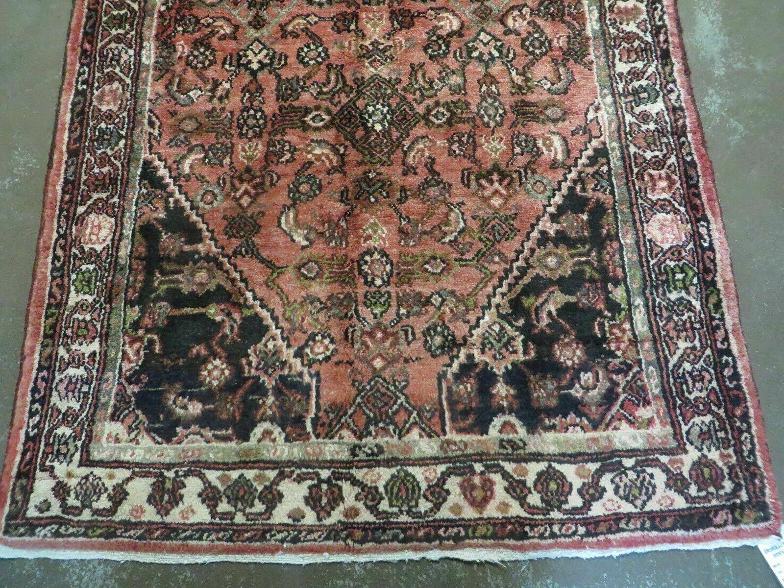 Persian Runner Rug 3.8 x 10, Red, Vintage - Image 5