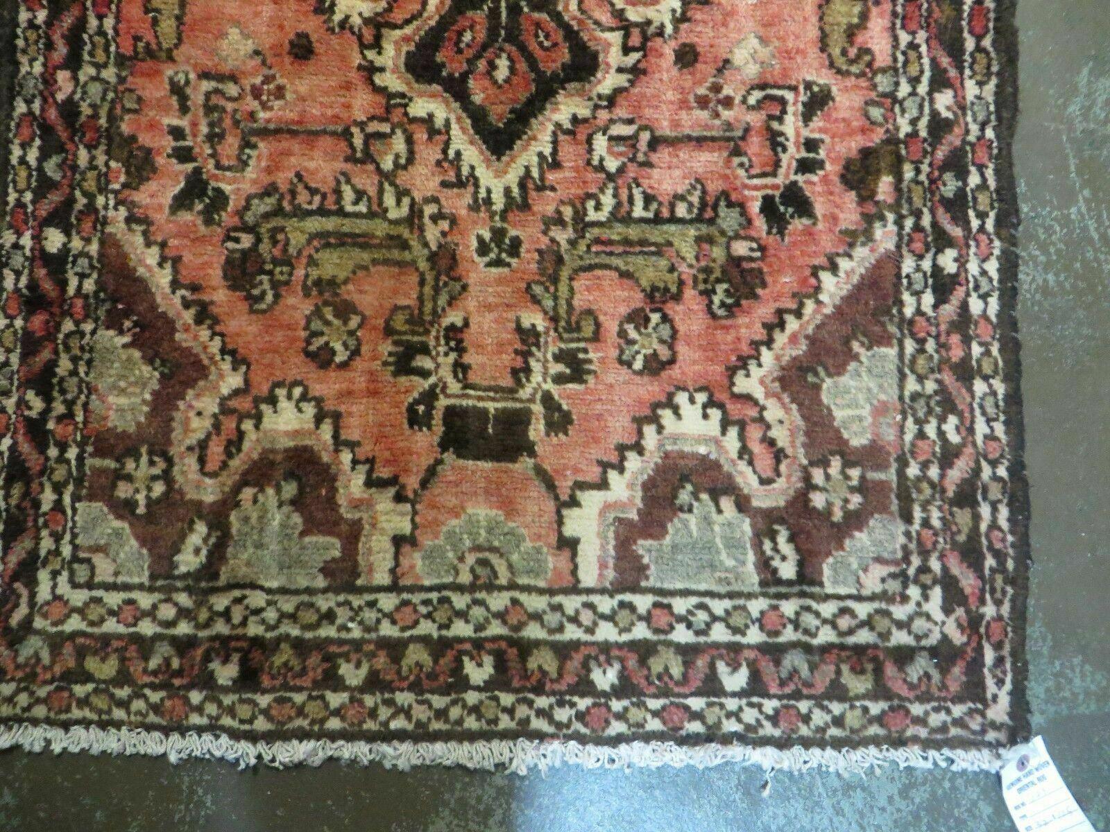 Persian Runner Rug 3.8 x 10, Red, Vintage - Image 9