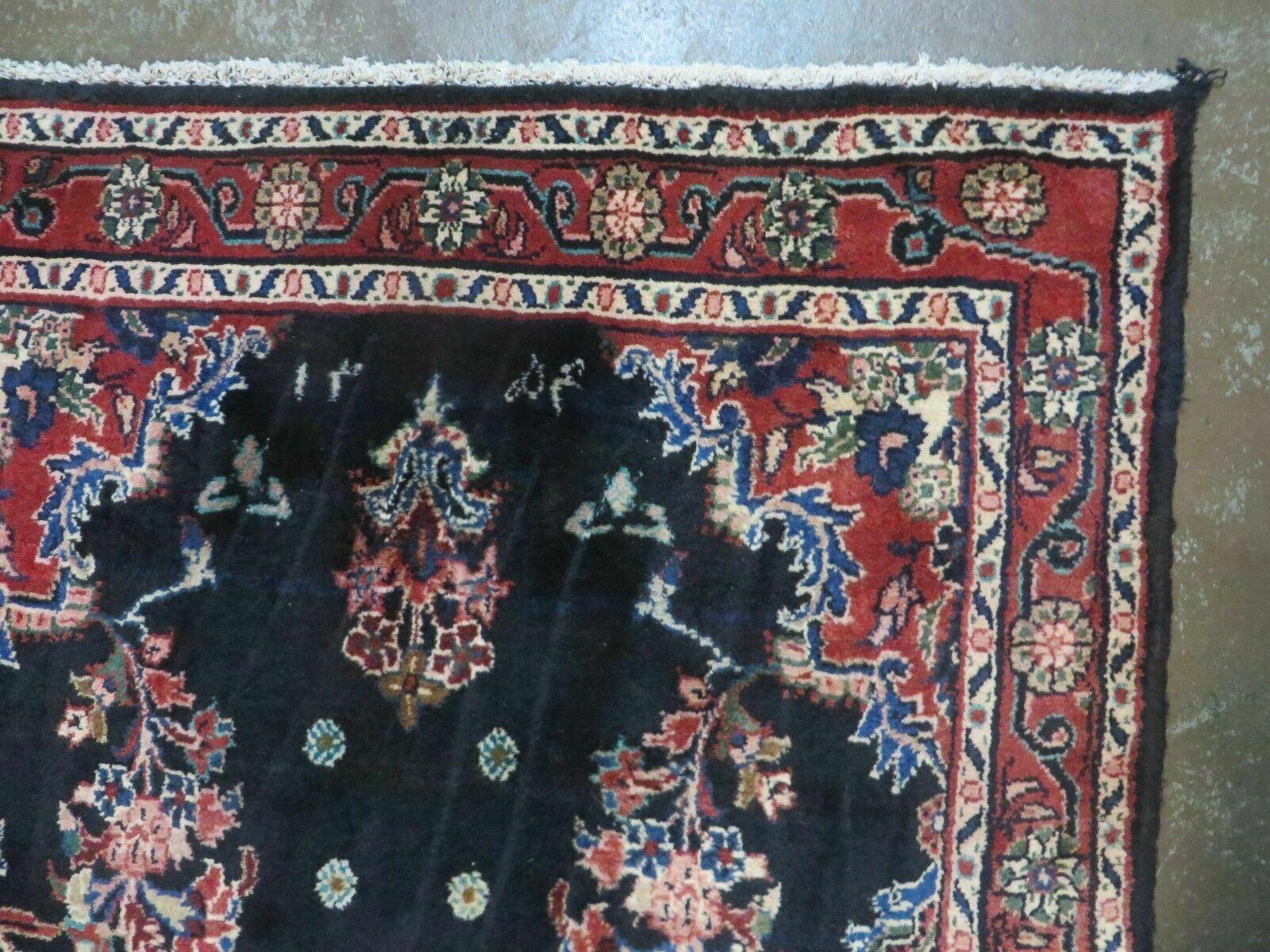 Persian Runner Rug 4x11, Navy Blue Antique Lilihan Runner - Image 7