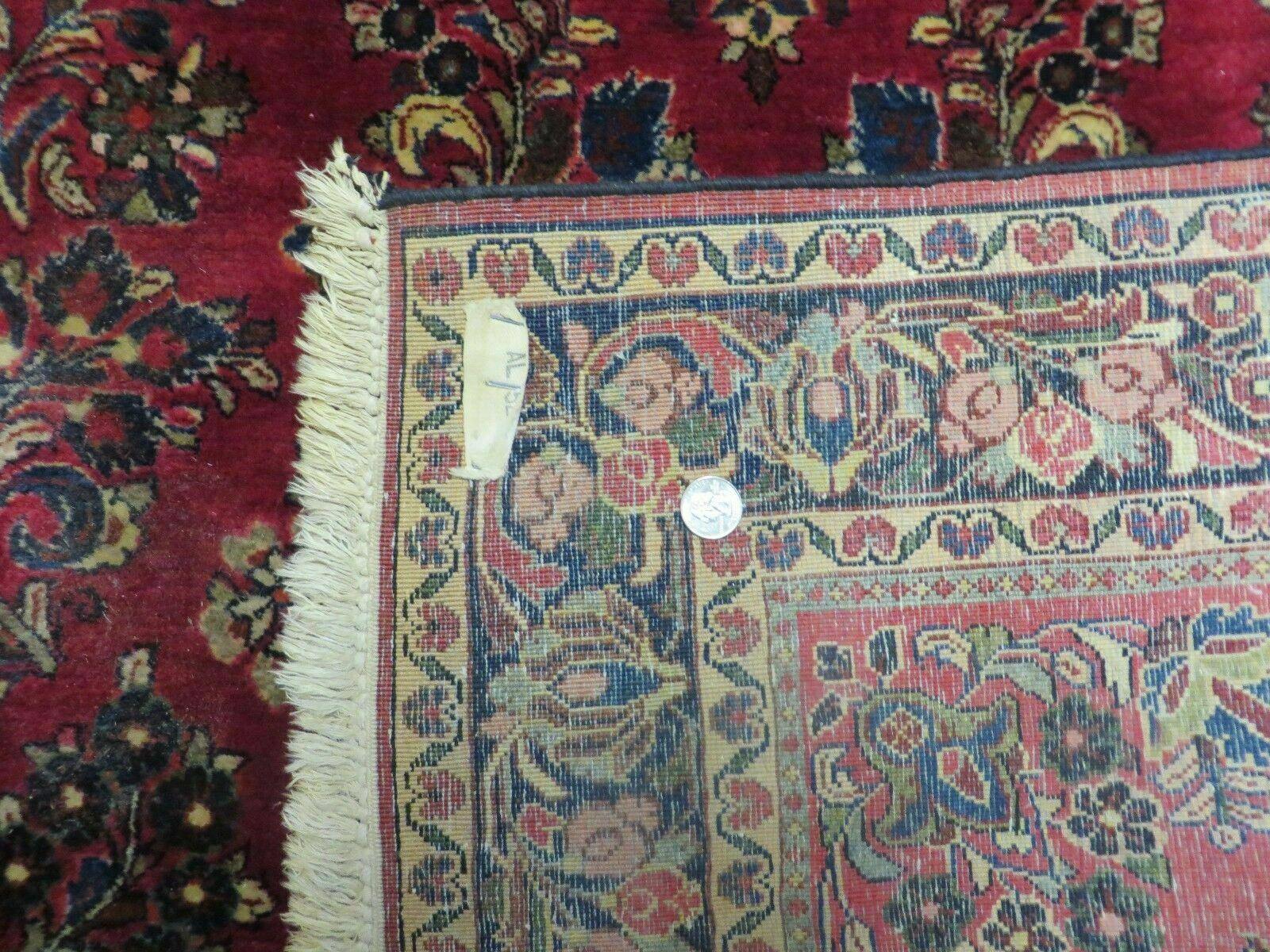 Persian Sarouk Rug 4x6, Red, Floral, Antique - Image 10