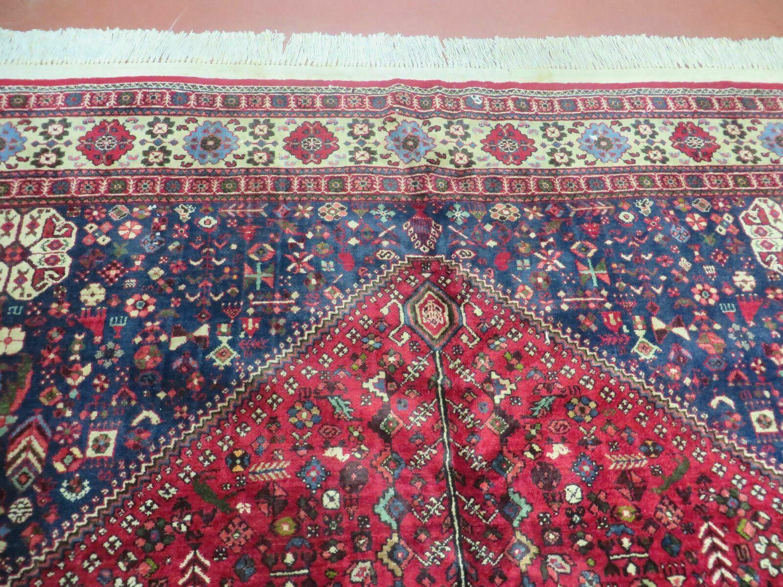 Persian Tribal Rug 7x10, Shiraz Carpet, Abadeh Rug - Image 2