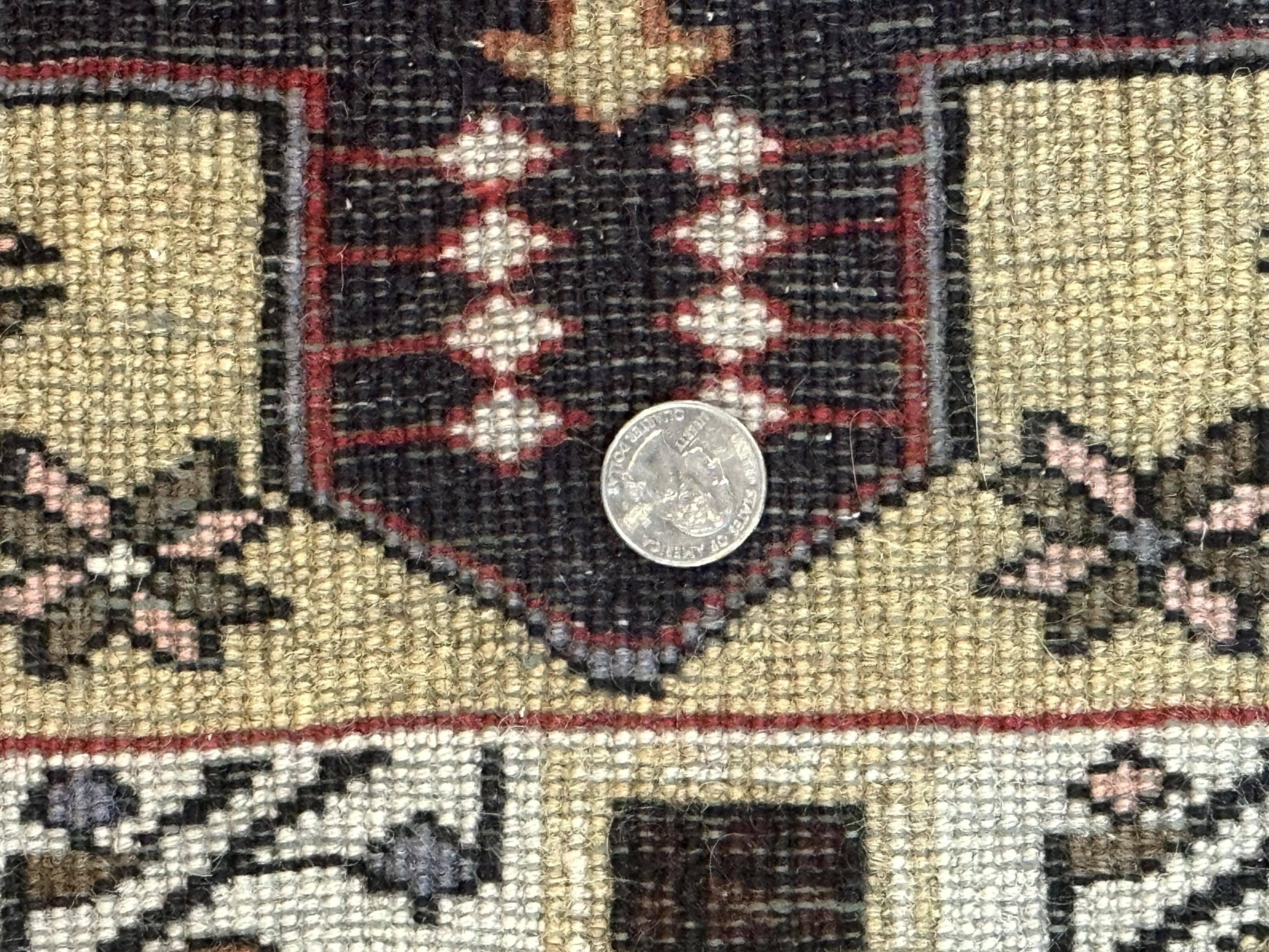 Persian Tribal Runner Rug 2.4 x 9.4, Geometric Medallions, Sarab Runner - Image 10