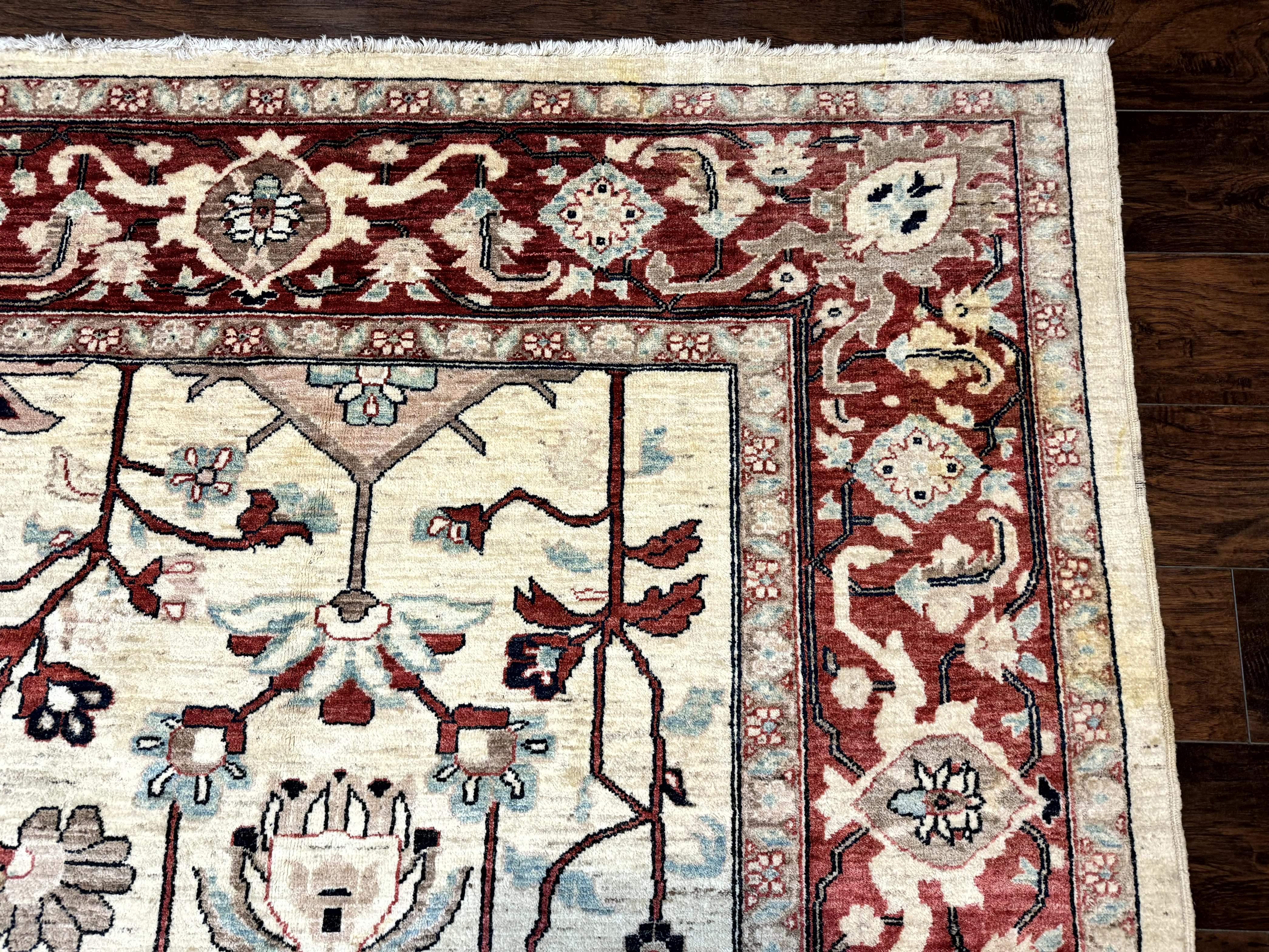 Peshawar Rug 10x14, Beige and Rust Red, Large Pak Persian Rug, Pakistani Rug - Image 7