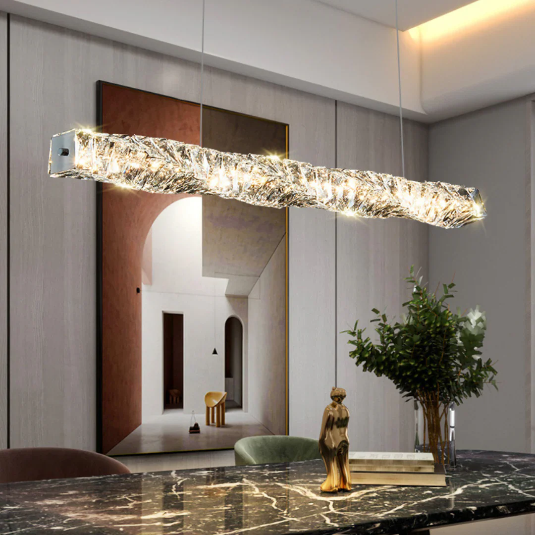 Twist Linear Crystal Chandelier - Image 8