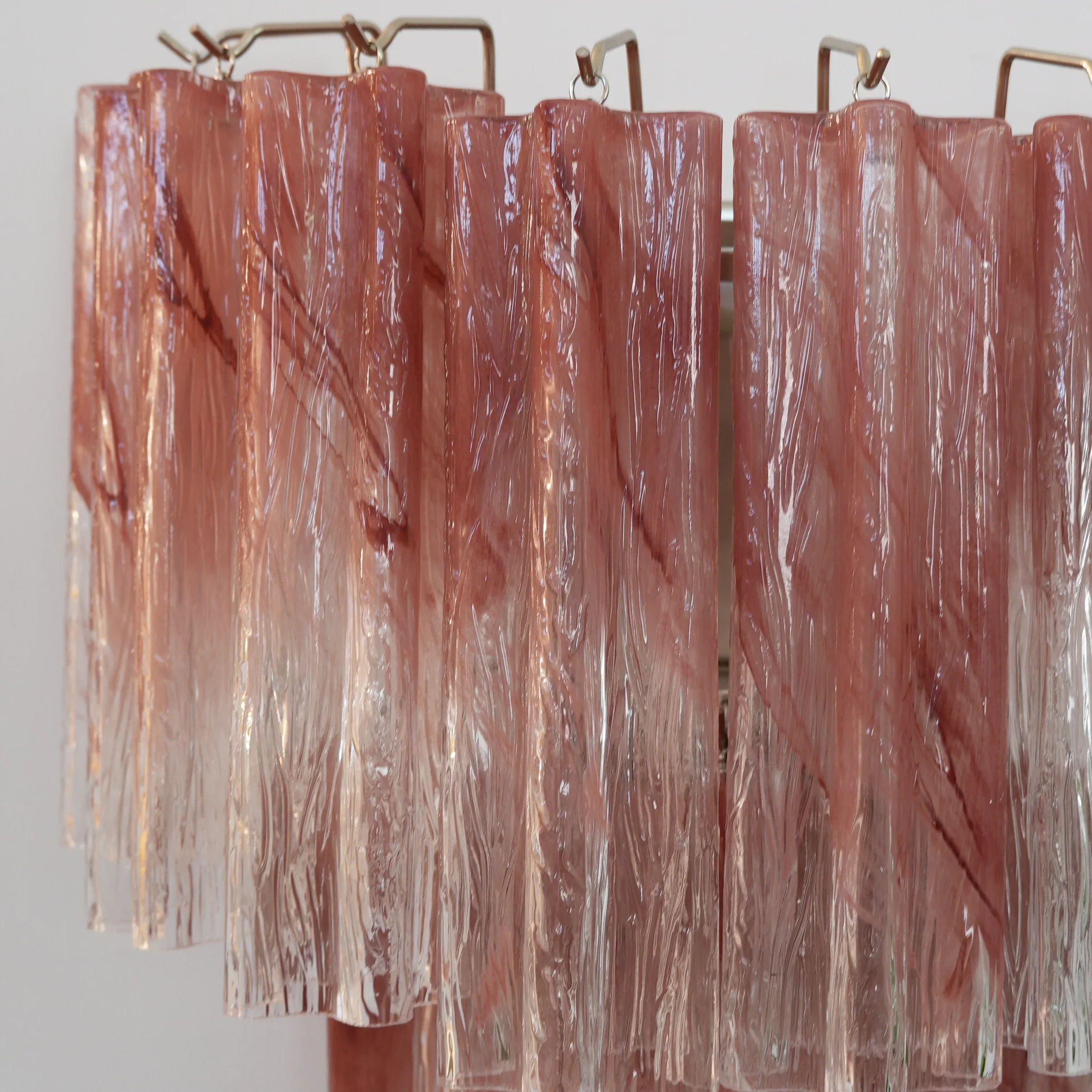 Pink Murano Glass Tube Wall Sconces - Image 12