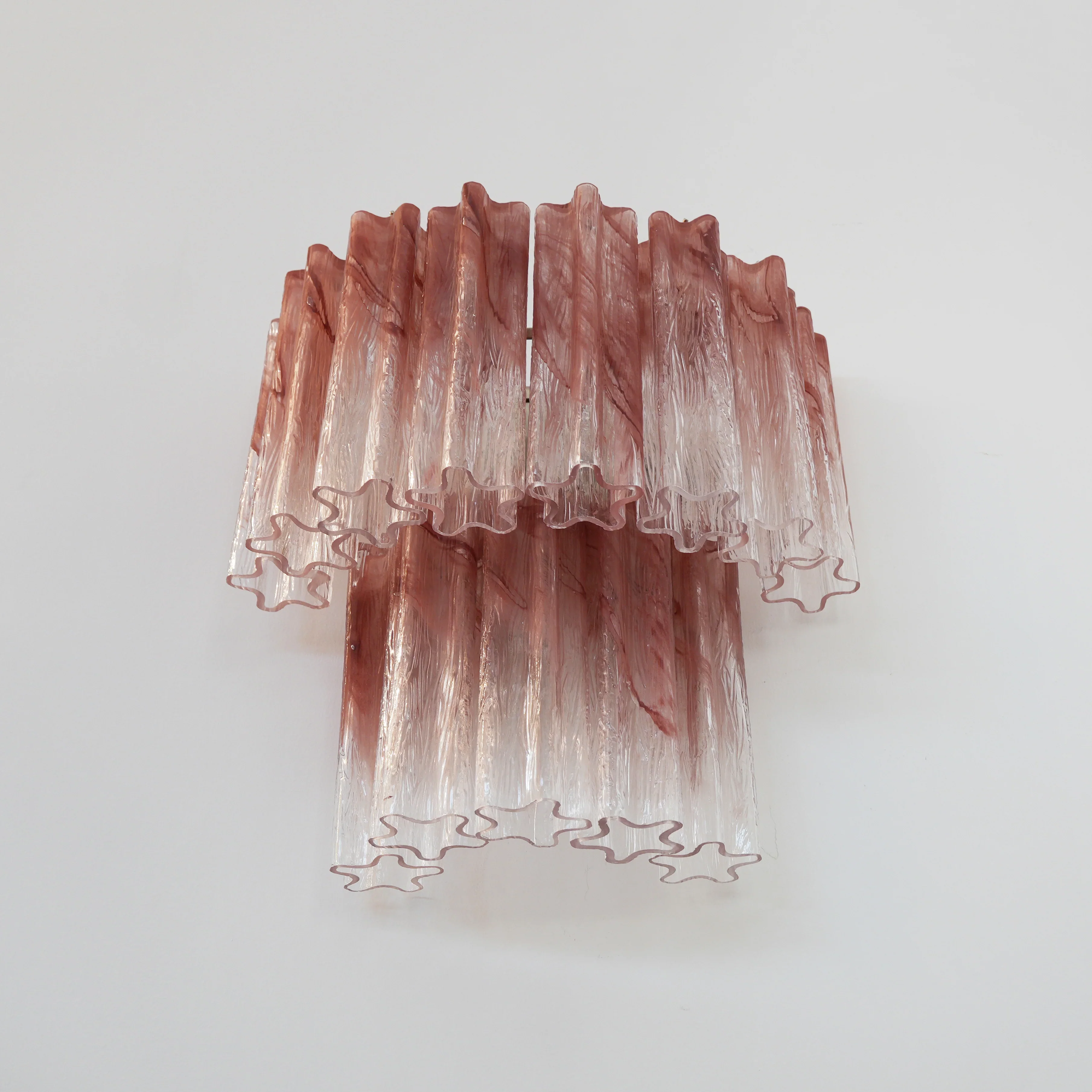 Pink Murano Glass Tube Wall Sconces - Image 13