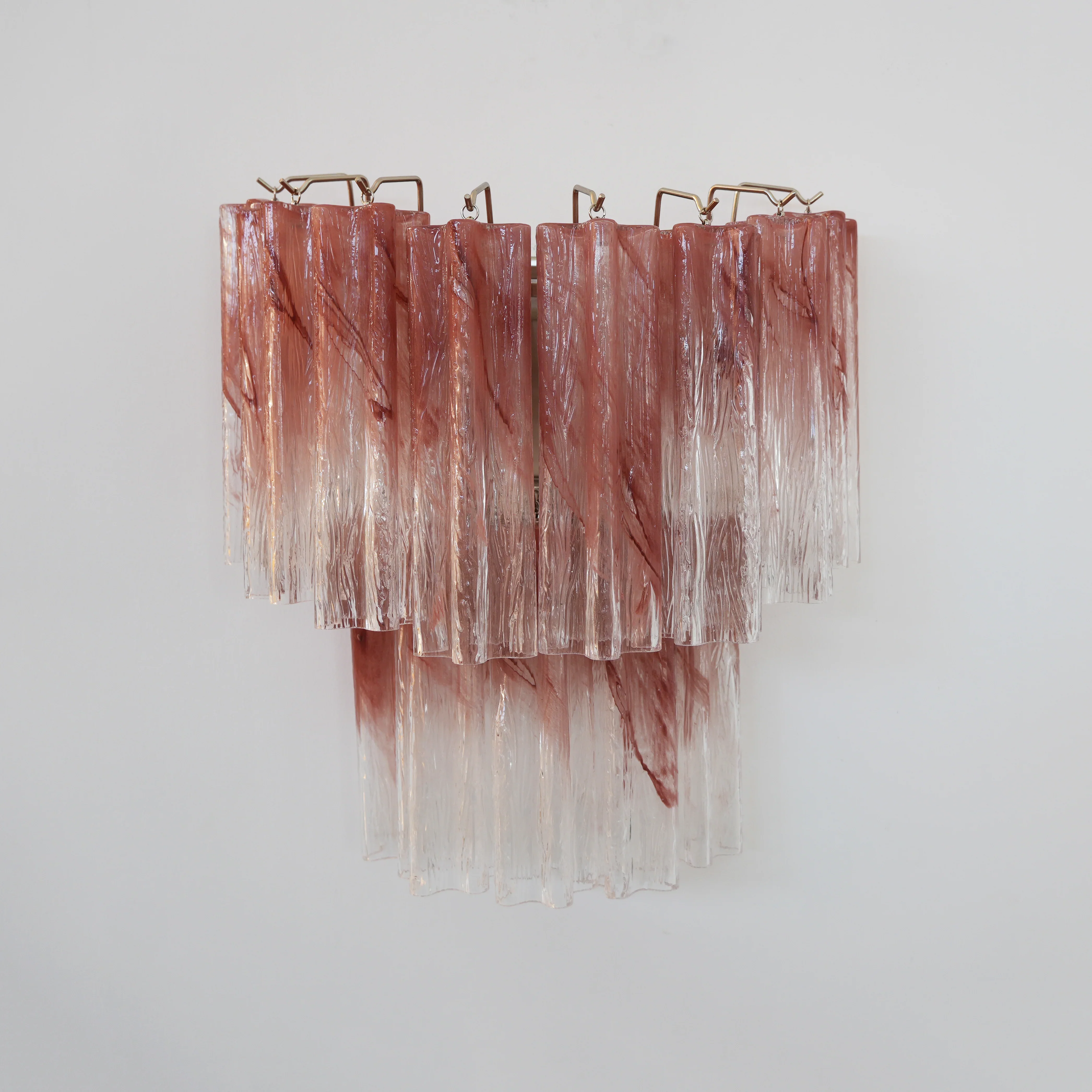 Pink Murano Glass Tube Wall Sconces - Image 9