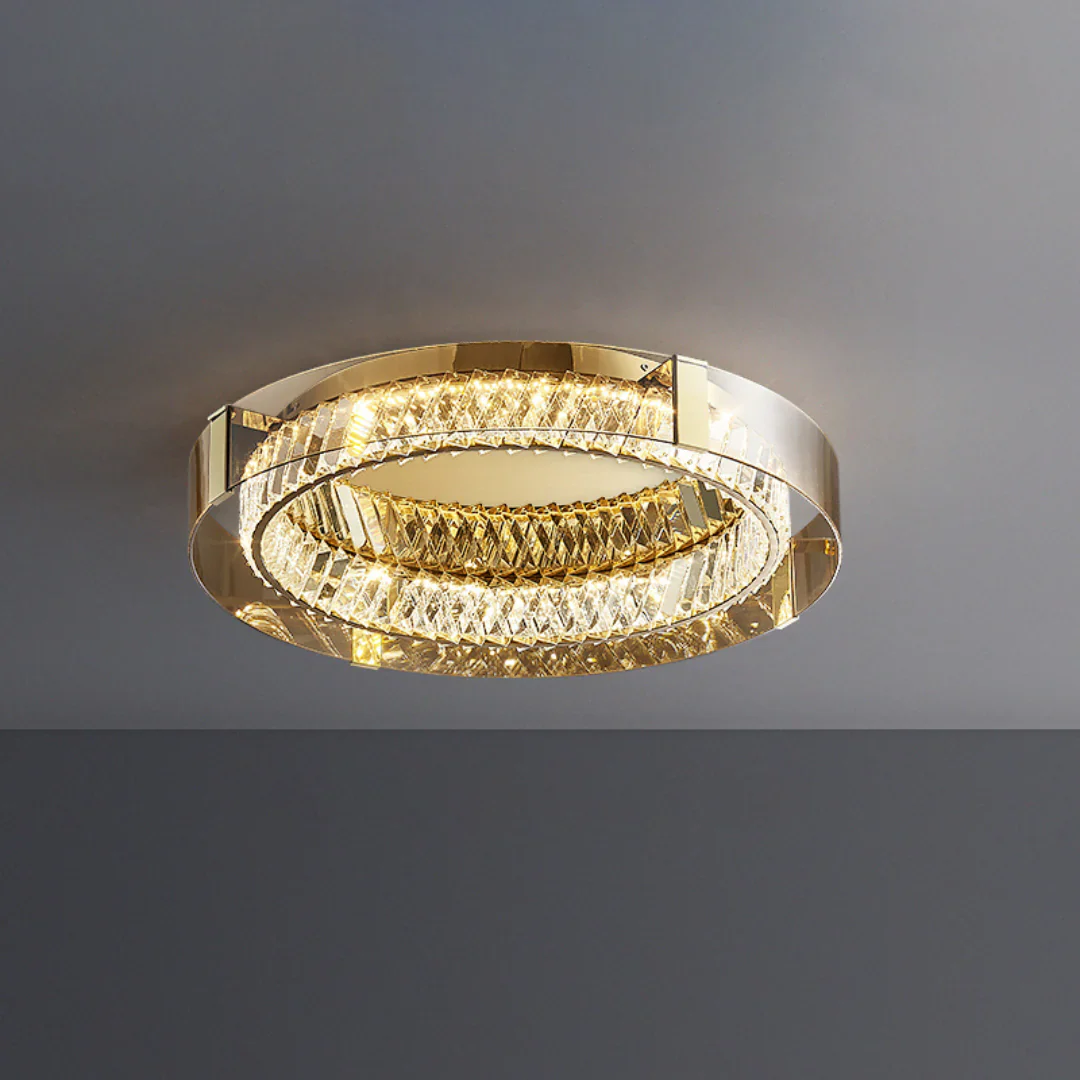 Plafonnier Glass Crystal Ceiling Light - Image 18