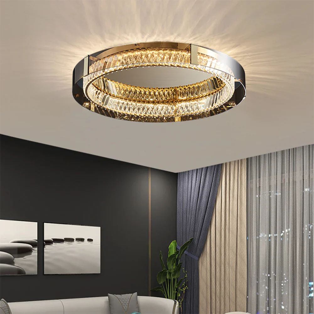 Plafonnier Glass Crystal Ceiling Light - Image 2