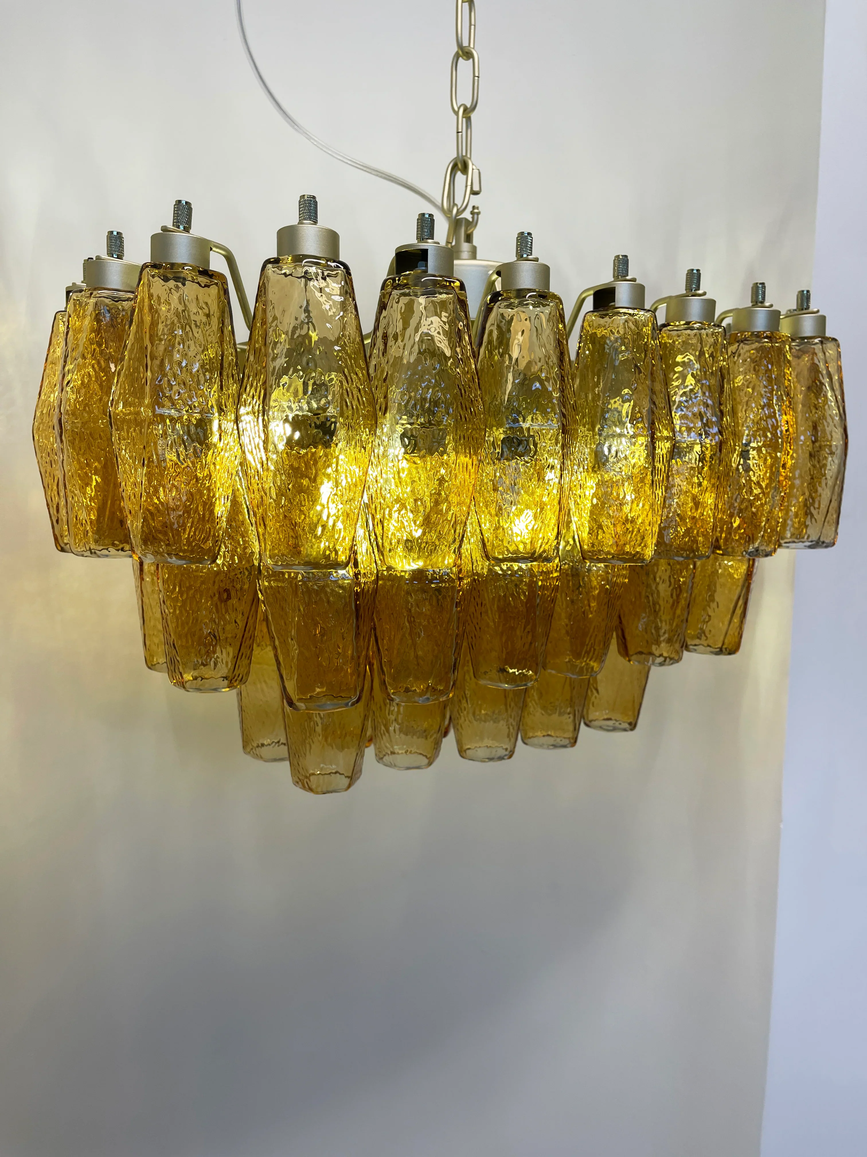 Poliedri Murano Amber Chandelier - Image 16