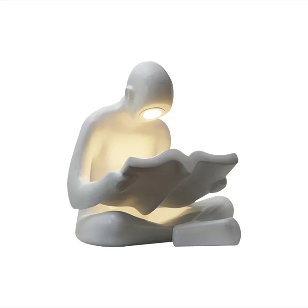 Reading Human Sculpture Floor Lamp