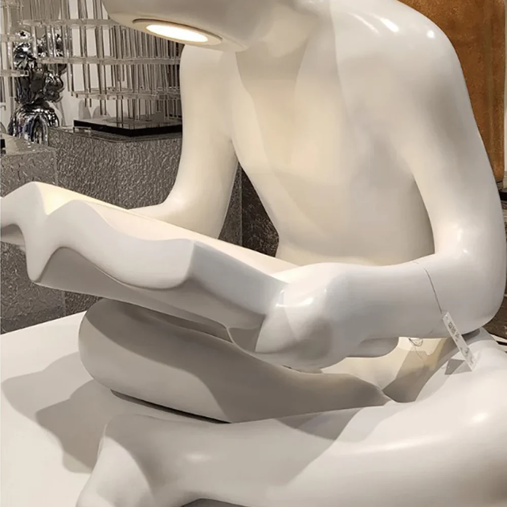 Reading Human Sculpture Floor Lamp - Image 14