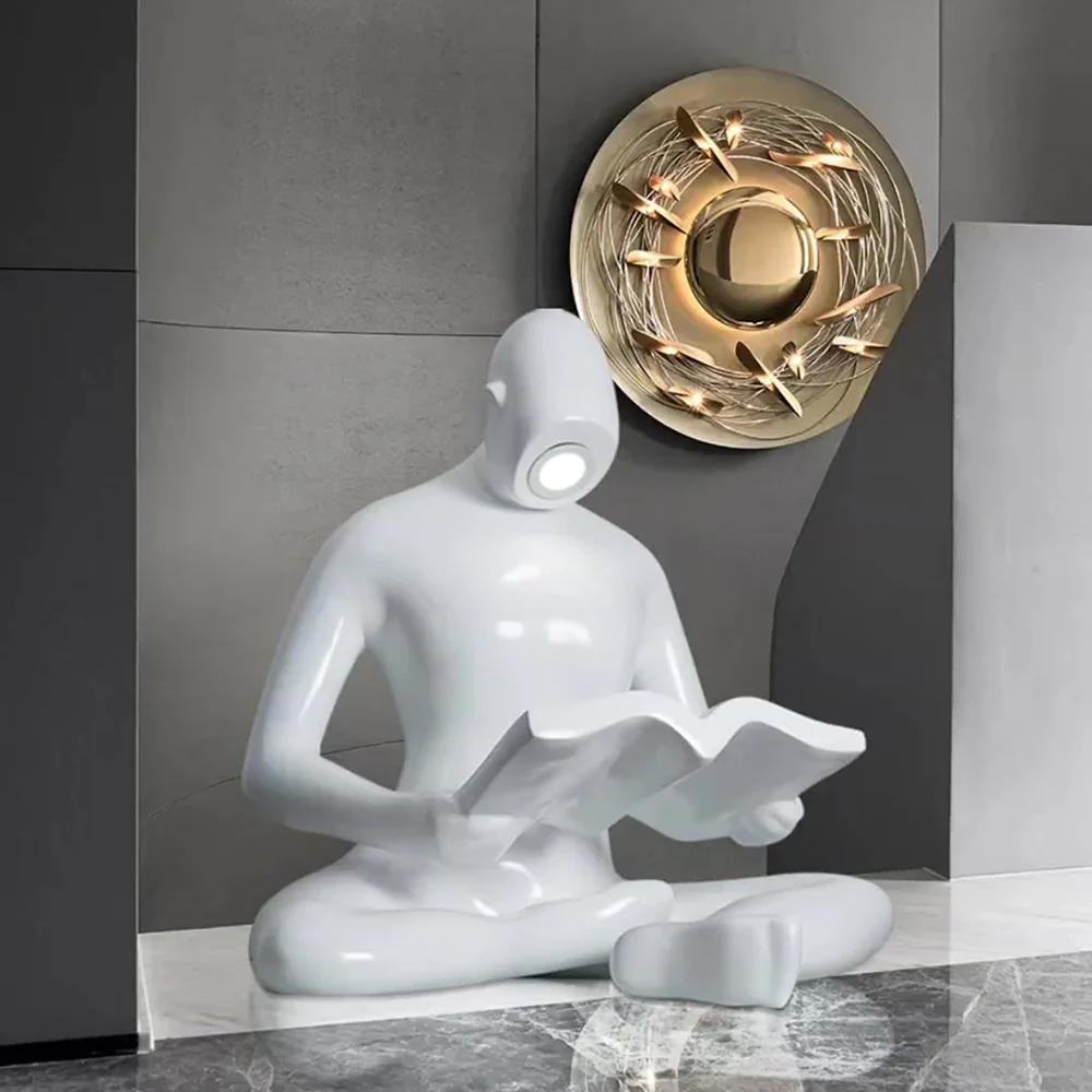 Reading Human Sculpture Floor Lamp - Image 2