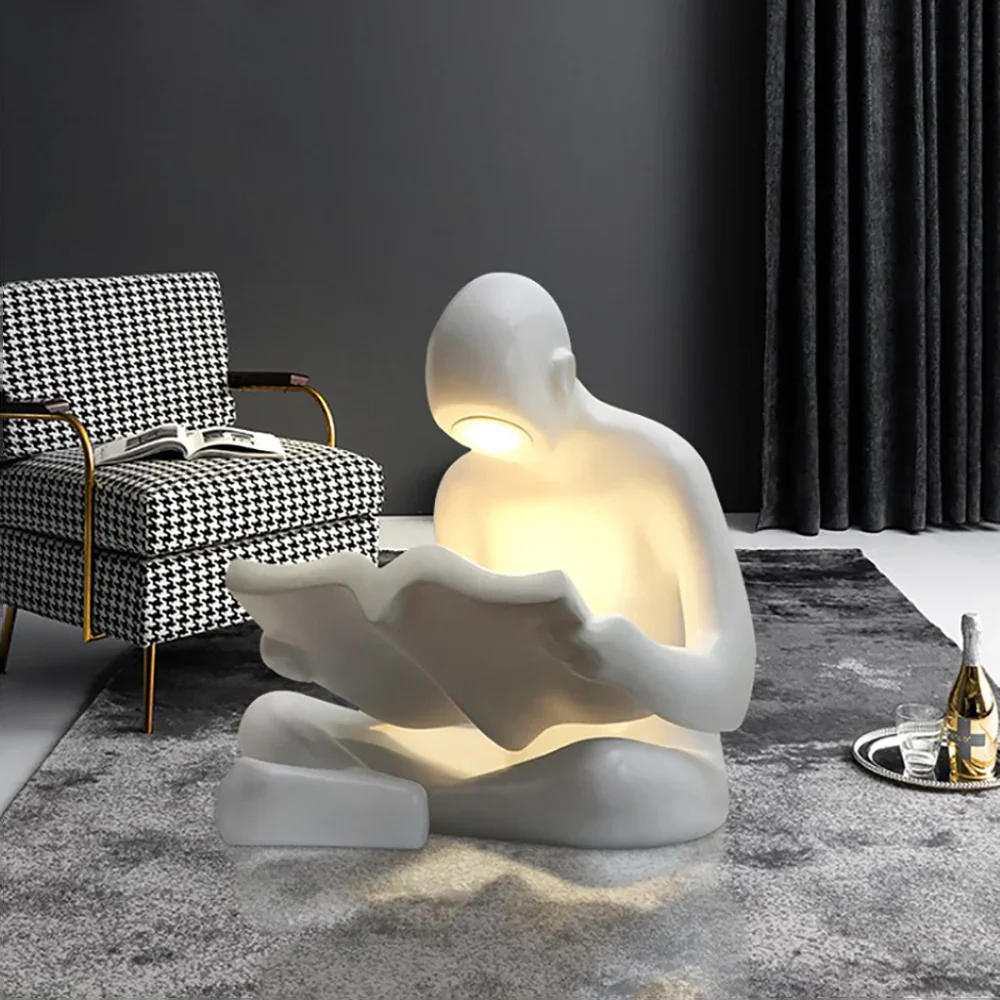 Reading Human Sculpture Floor Lamp - Image 3