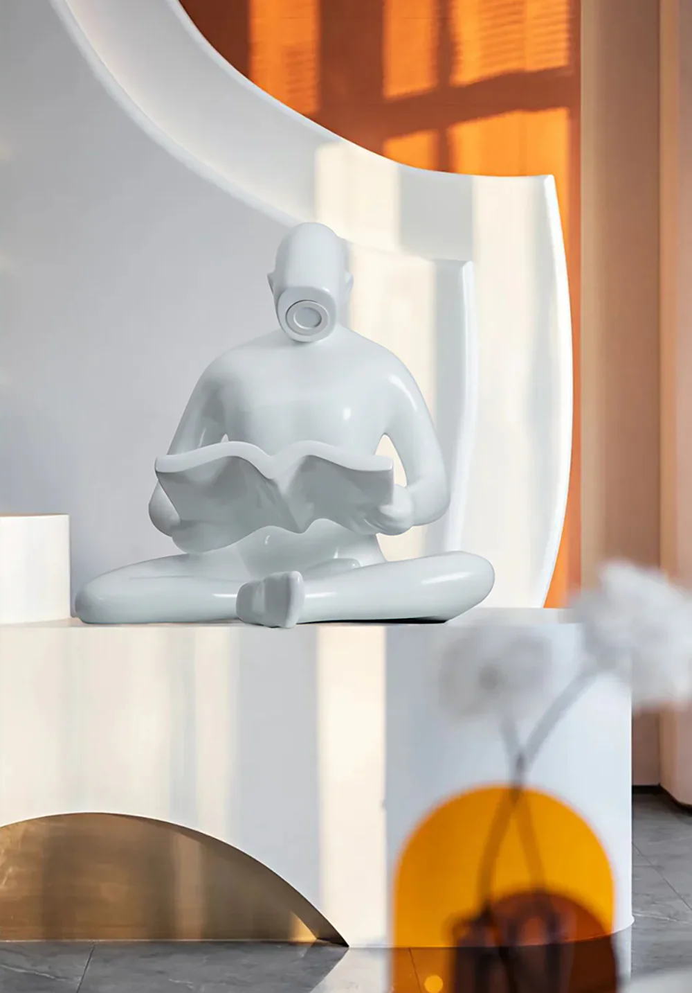 Reading Human Sculpture Floor Lamp - Image 4