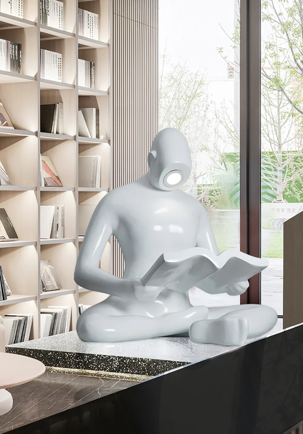 Reading Human Sculpture Floor Lamp - Image 6
