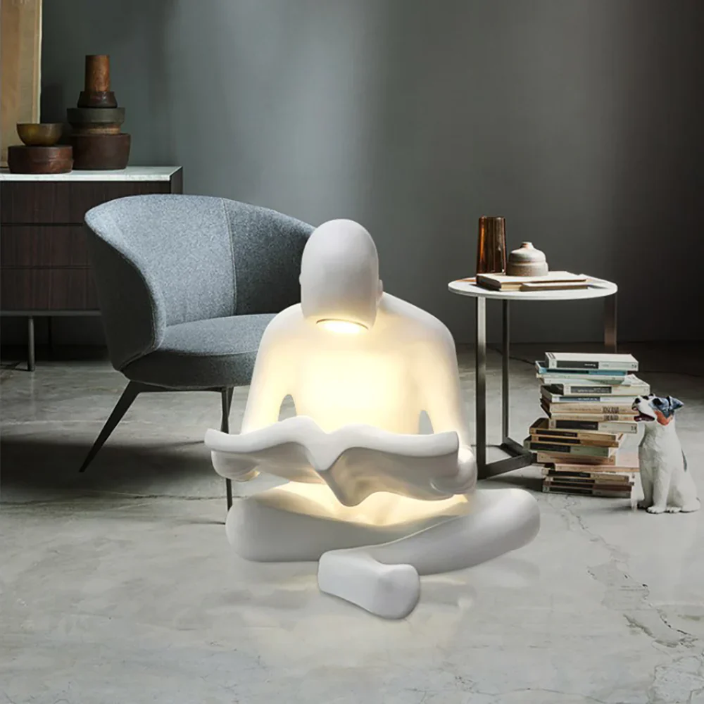 Reading Human Sculpture Floor Lamp - Image 7
