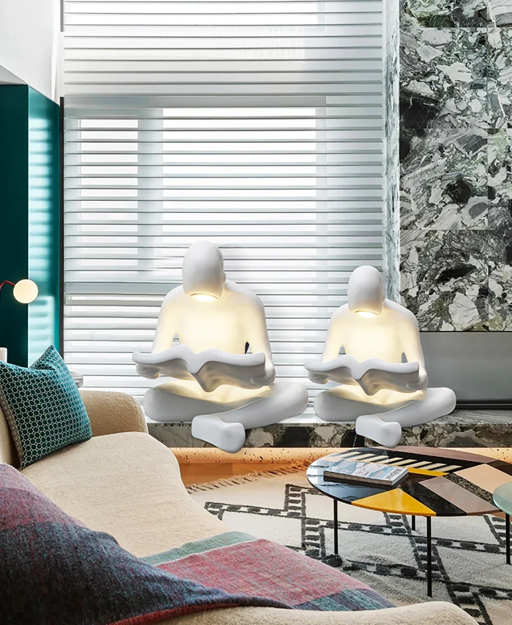 Reading Human Sculpture Floor Lamp - Image 8
