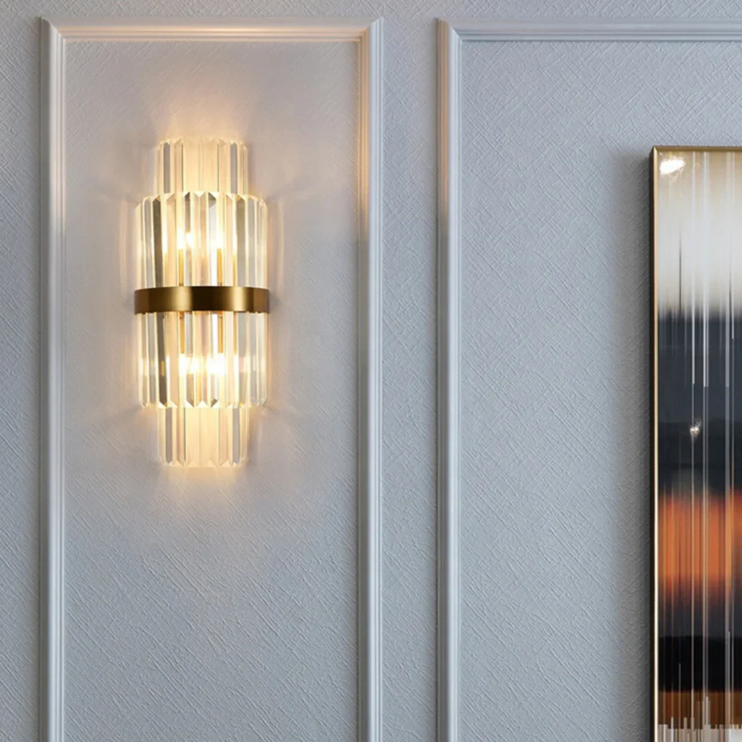 Rectangular Crystal Strip Elegant Wall Lamp - Image 13