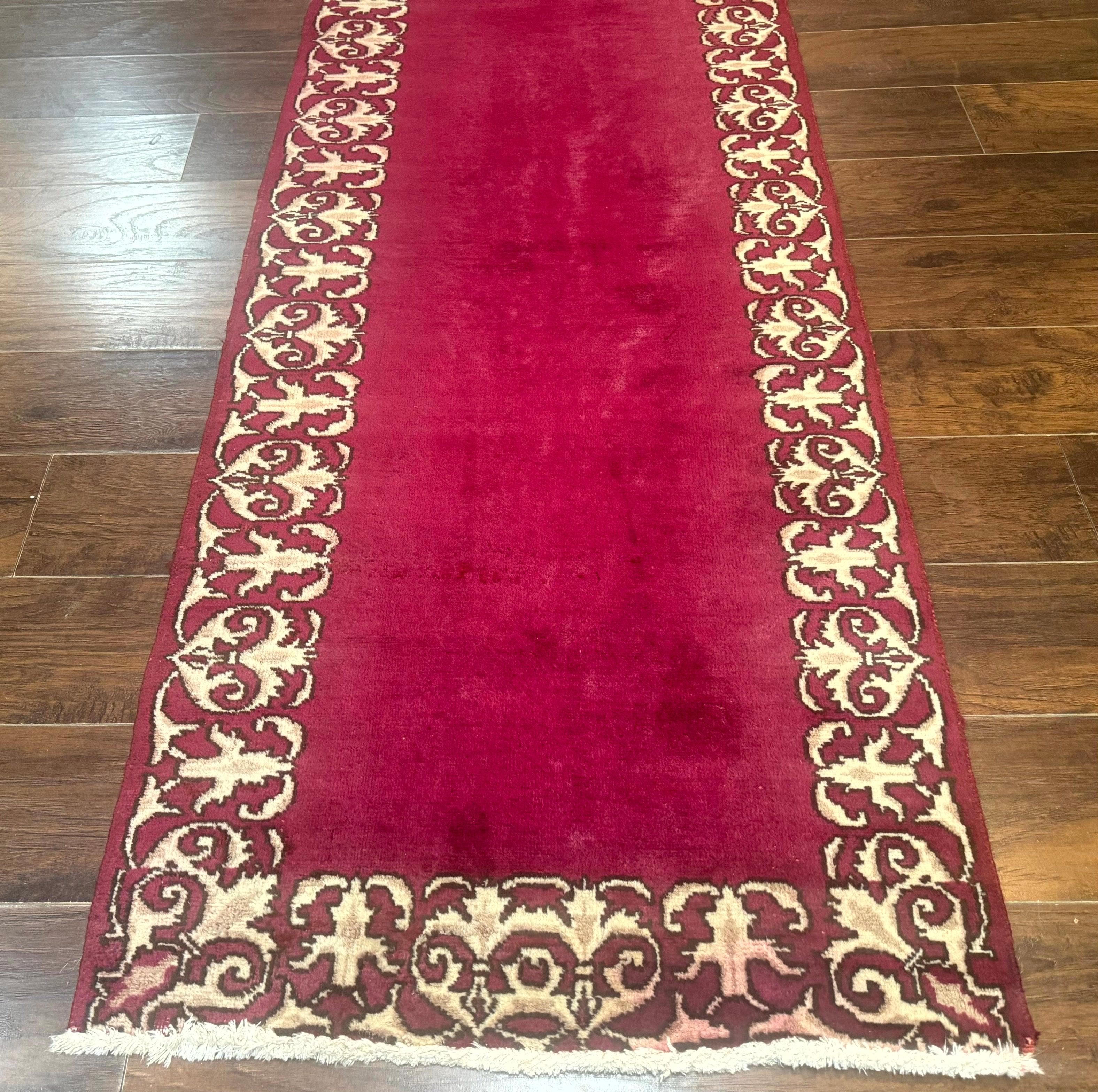 Red Persian Kerman Runner Rug 3x16 - Image 5