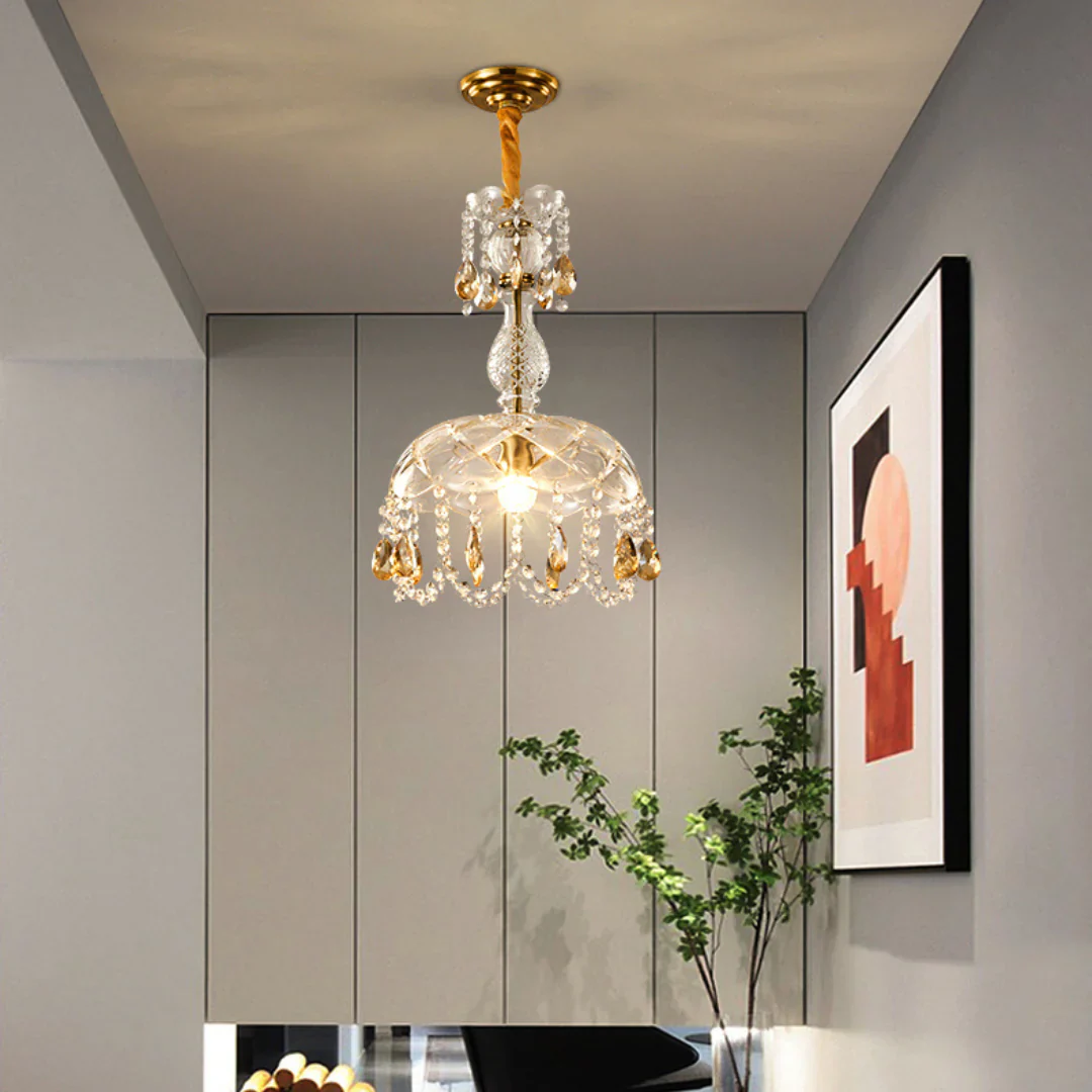 Rondelle Crystal Flower Pendant Lamp - Image 10
