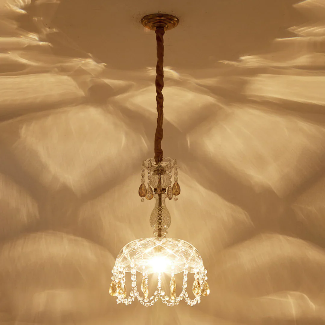 Rondelle Crystal Flower Pendant Lamp - Image 13