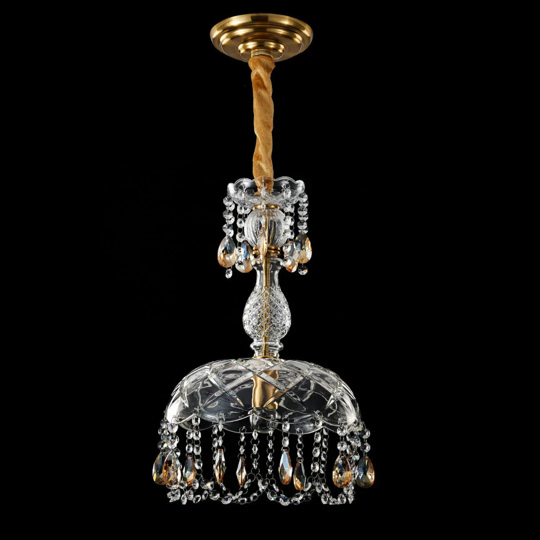 Rondelle Crystal Flower Pendant Lamp - Image 18
