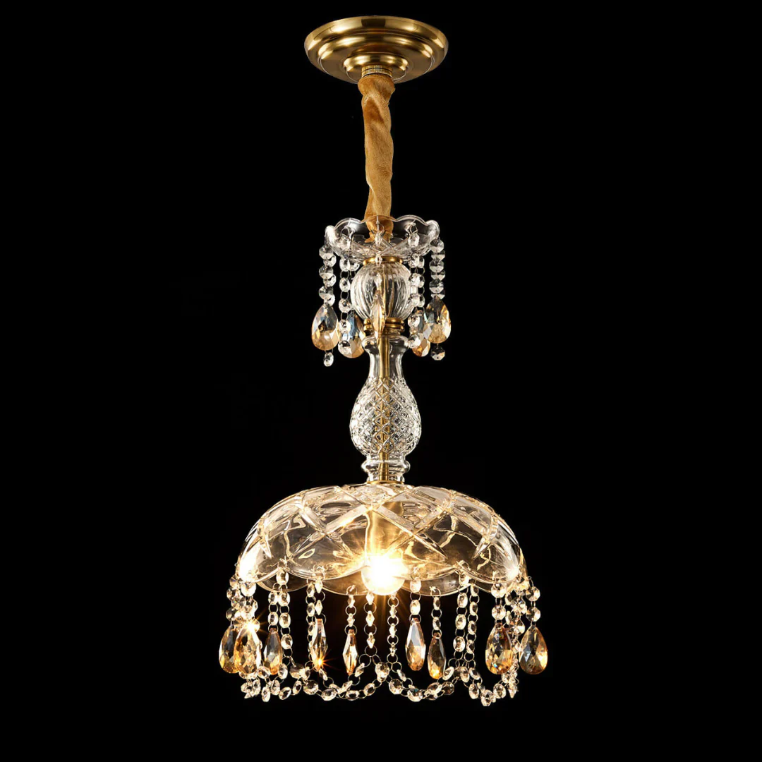 Rondelle Crystal Flower Pendant Lamp - Image 19