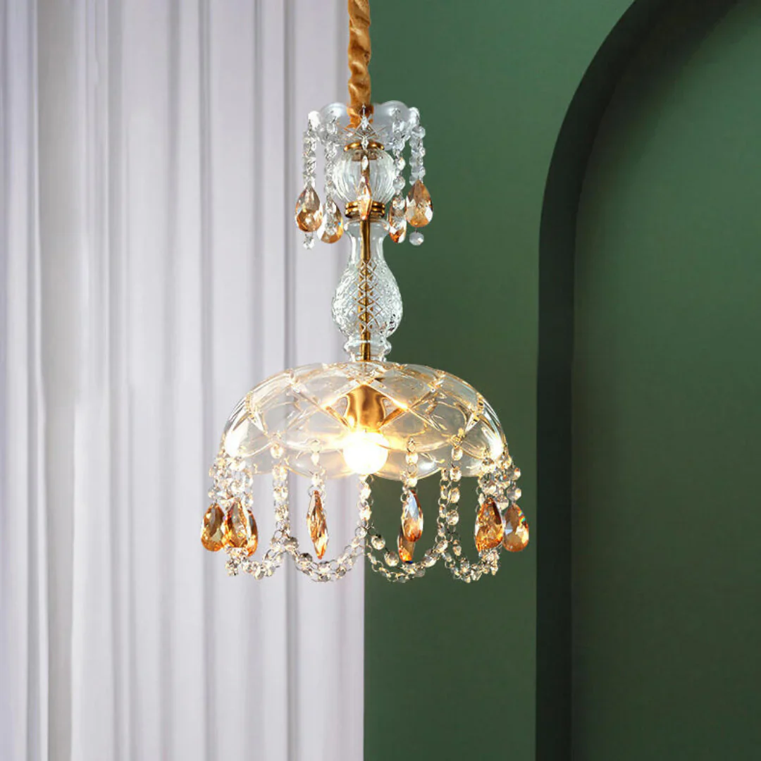 Rondelle Crystal Flower Pendant Lamp - Image 4