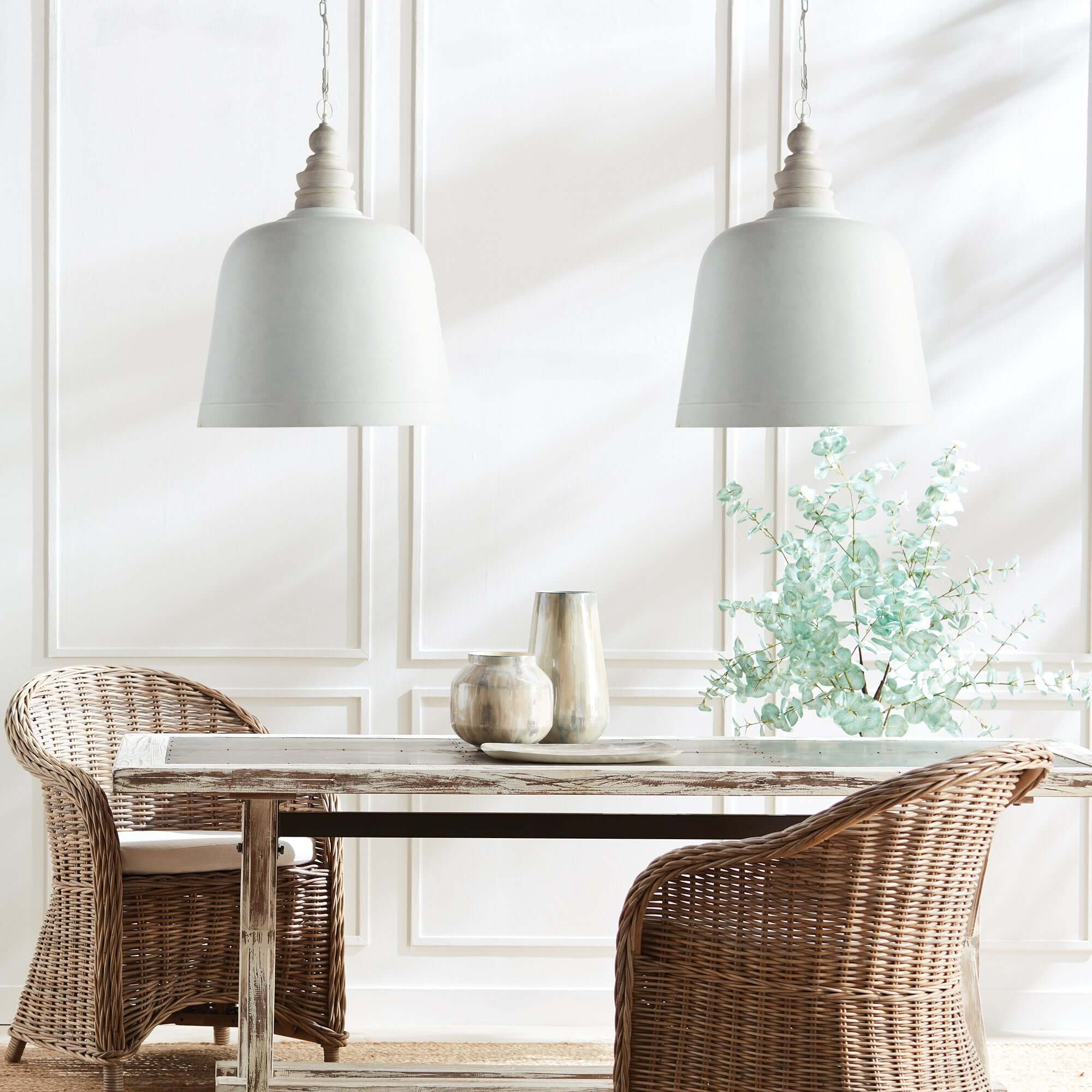 Rustic White Pendant Light for Farmhouse Kitchens - Image 2
