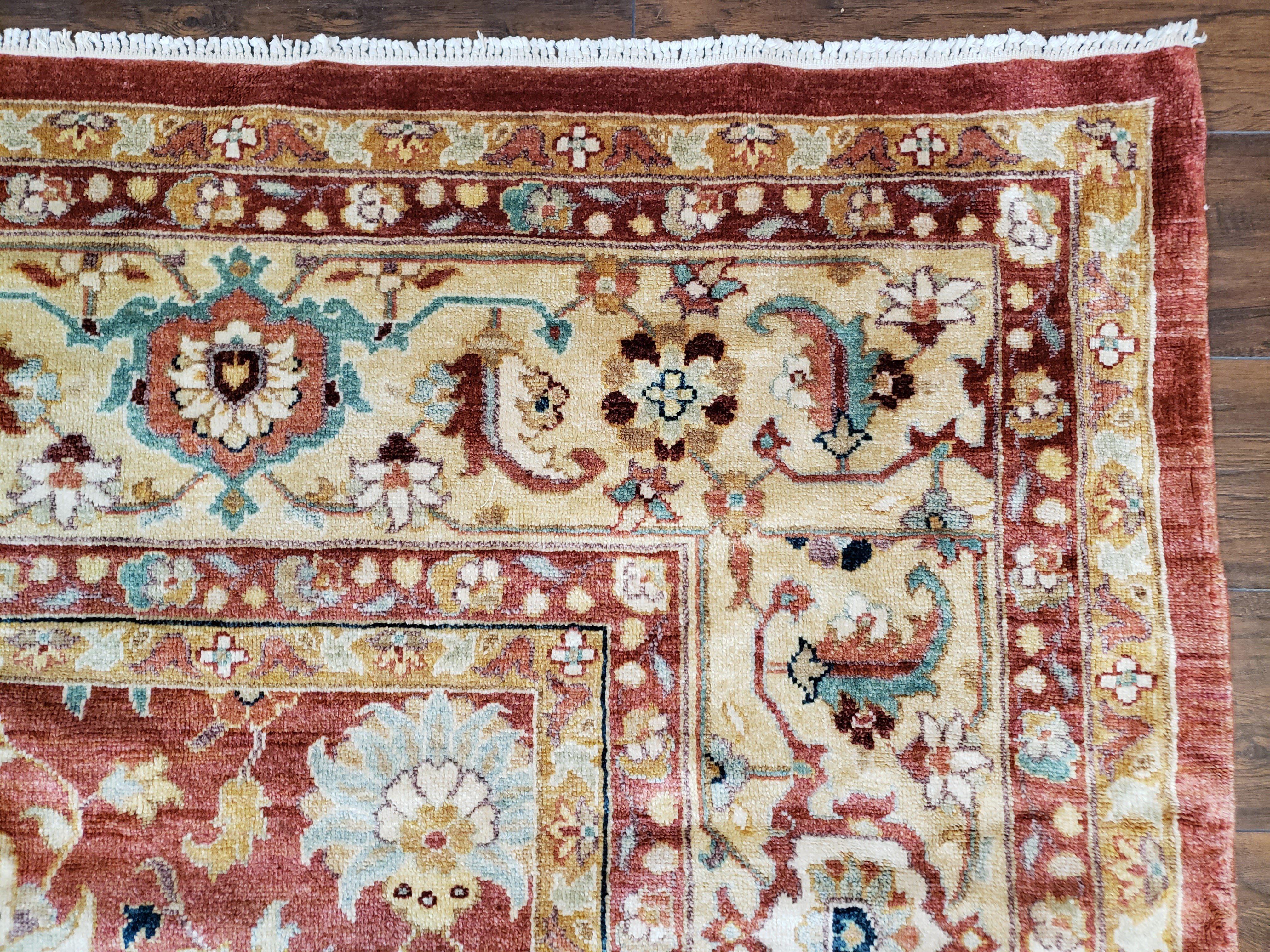 Safavieh Room Sized Rug 10x14, Wool Hand-Knotted Auburn Red & Light Gold Egyptian Mahal Oriental Carpet, 10 x 14 Large Living Room Rug - Image 7
