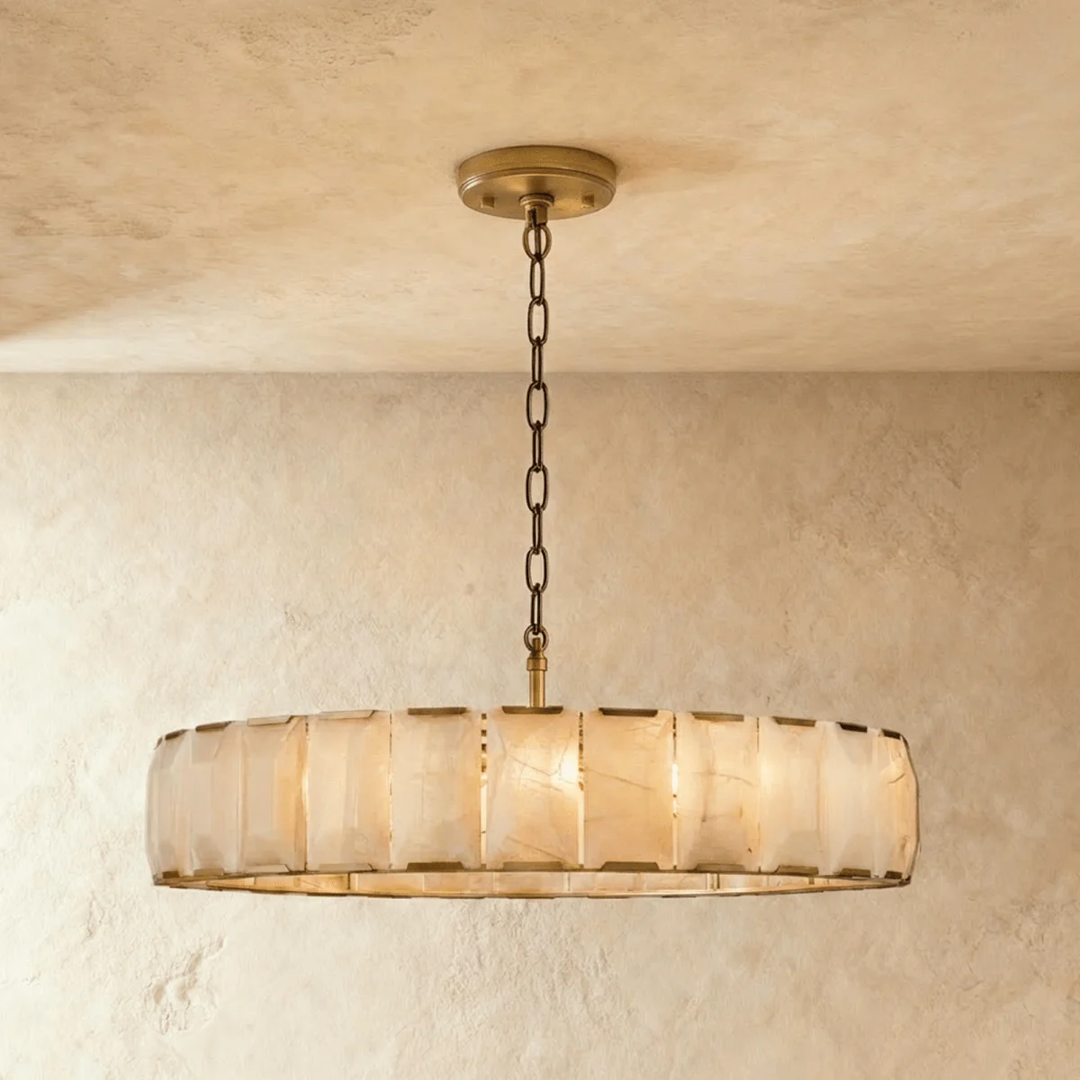 Sakhra Round Alabaster Chandelier - Image 9