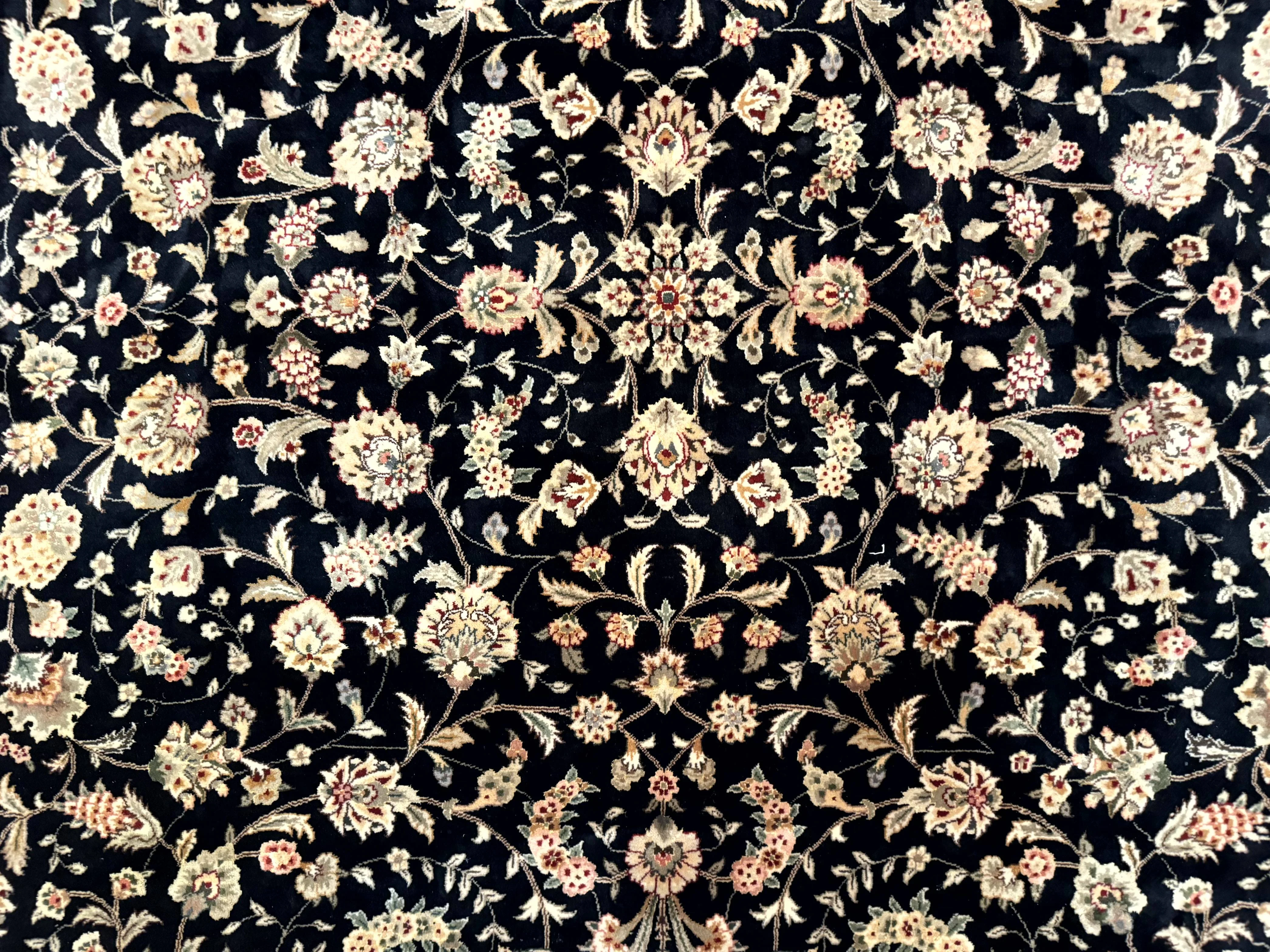 Sino Persian Rug 8x10, Black and Red, Floral Allover - Image 4