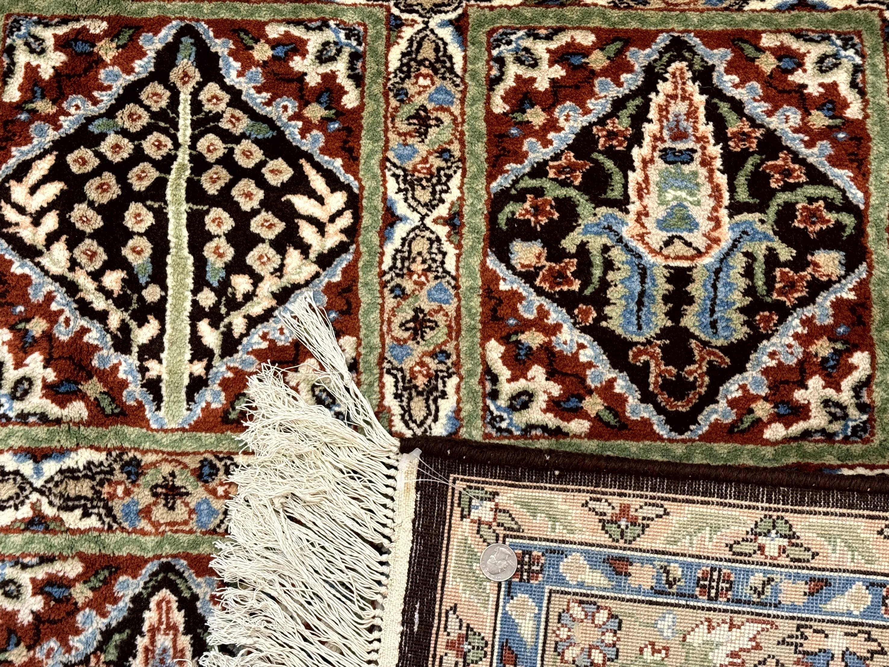 Sino Persian Rug 8x10, Panel Design, Brown, Multicolor, Wool, Cedar Trees - Image 10