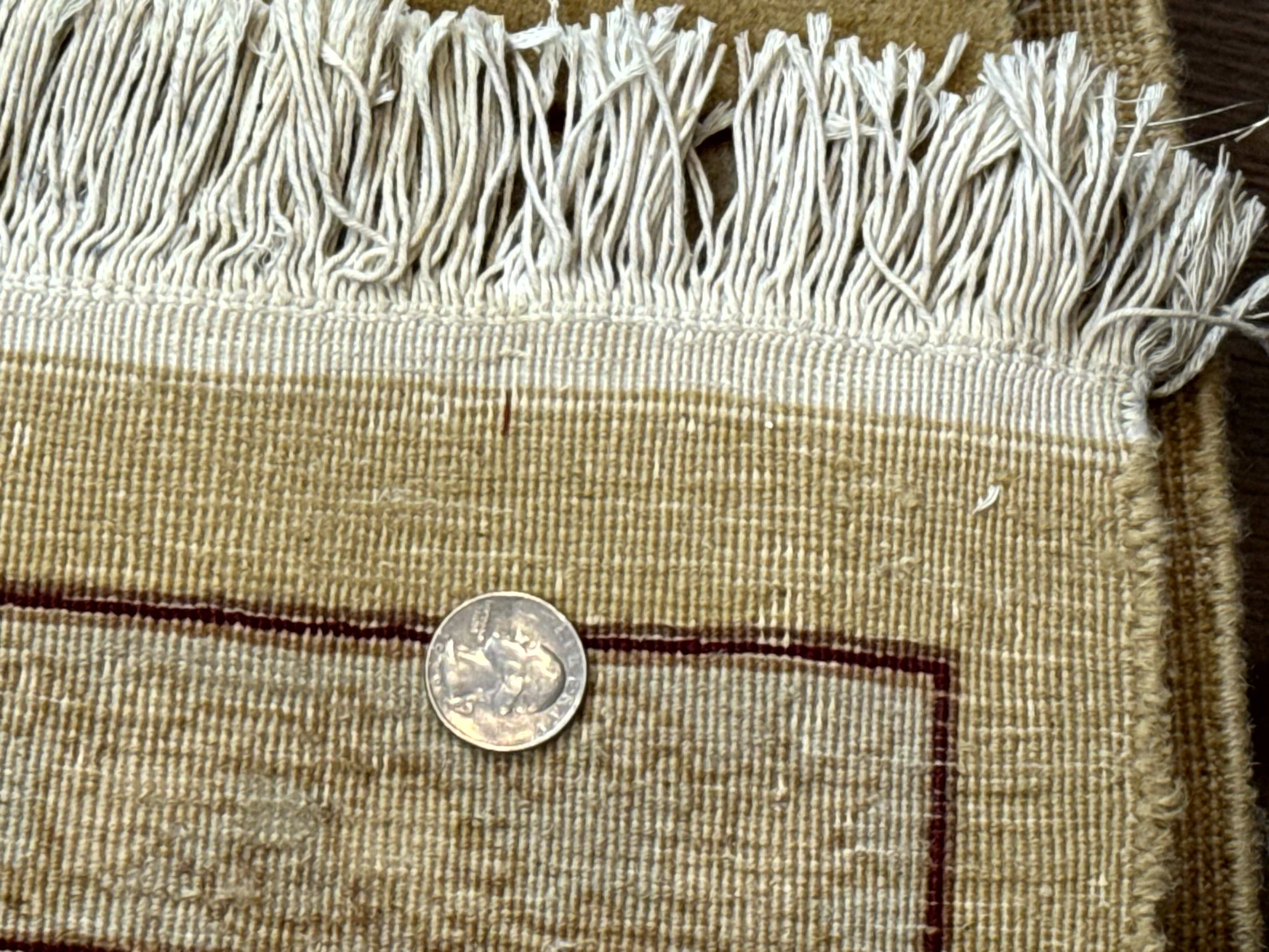 Sino Persian Rug 8x11, Wool with Silk Highlights, Unique Colors, Gold and Light Green, Fine 240 KPSI - Image 12