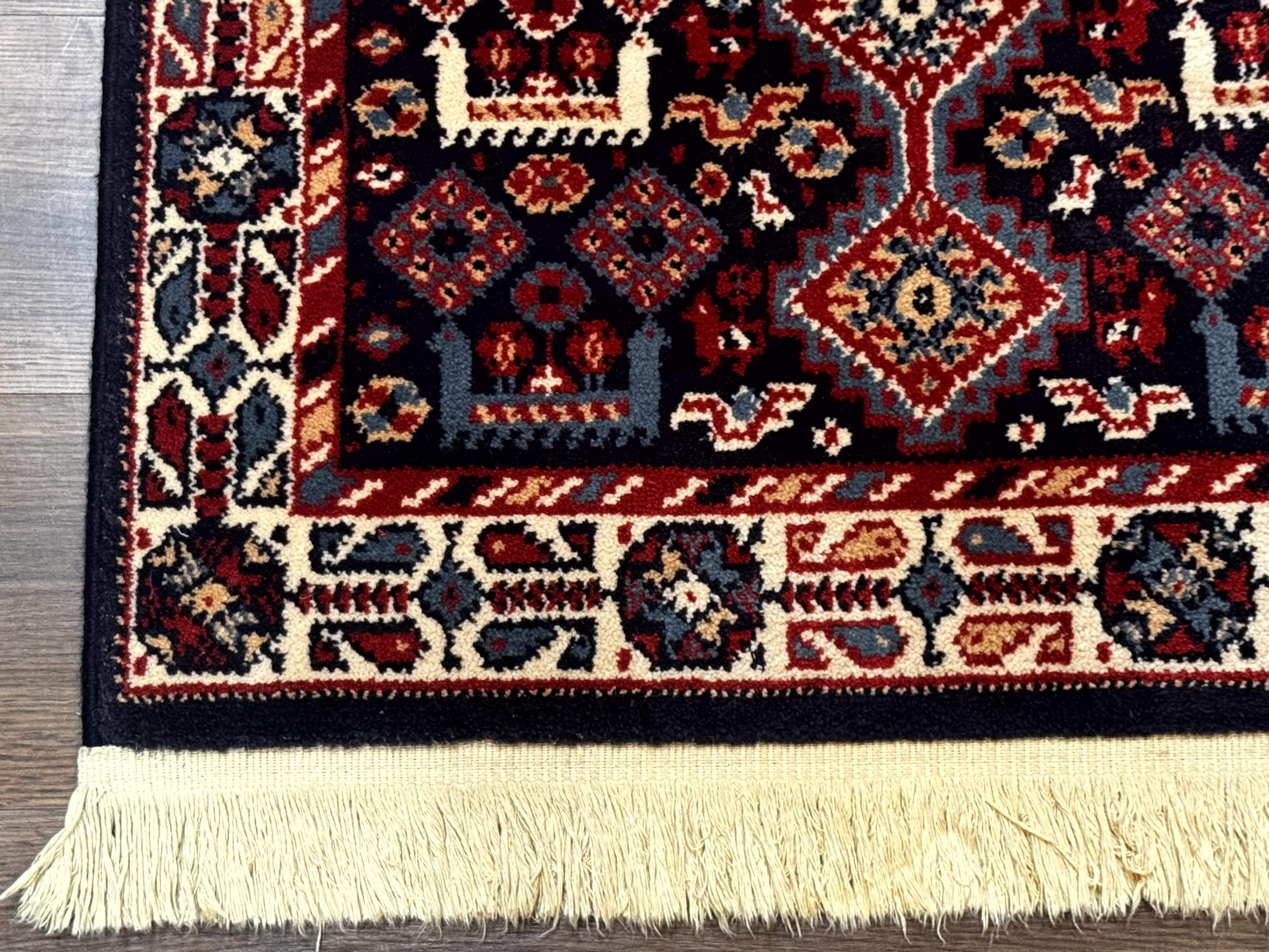 Small Karastan Rug 3x4, Yuruk Collection, Wool, Tribal, Geometric, Navy Blue - Image 8