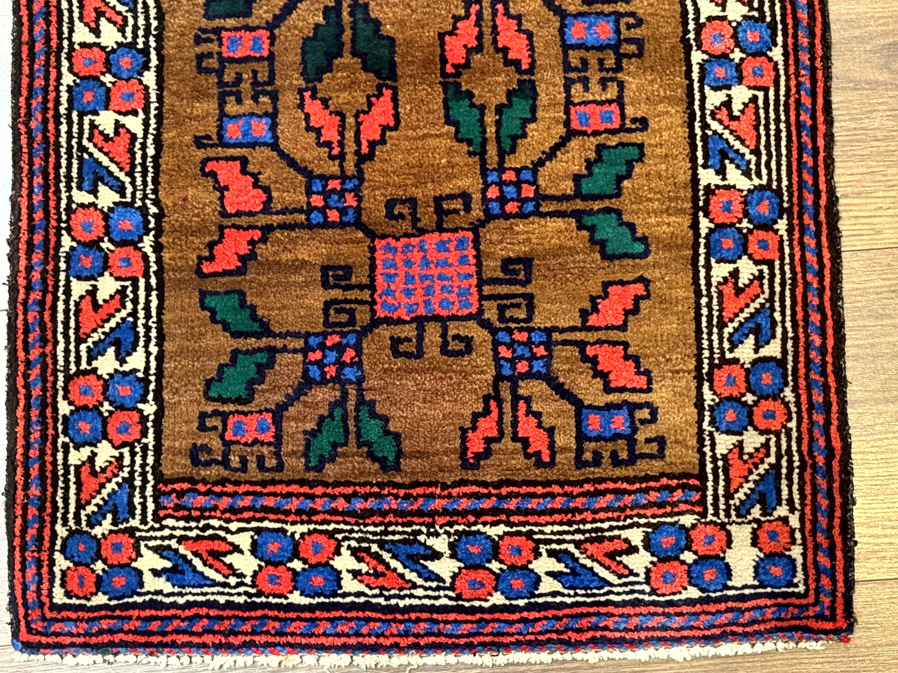 Small Persian Baluchi Rug, Tribal Rug, Brown, Multicolor - Image 5