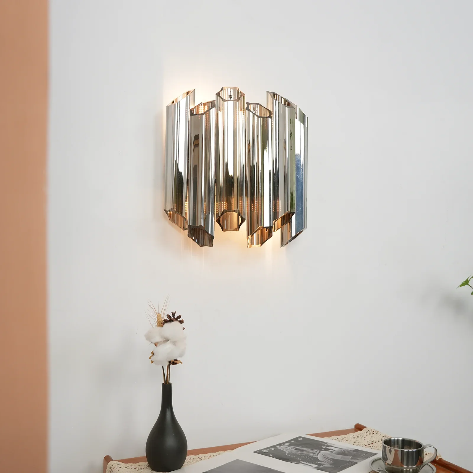 Smoked Mirror Palermo Wall Light - Image 3