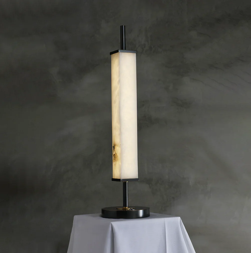 Spere Cuboid Alabaster Table Lamp - Image 10