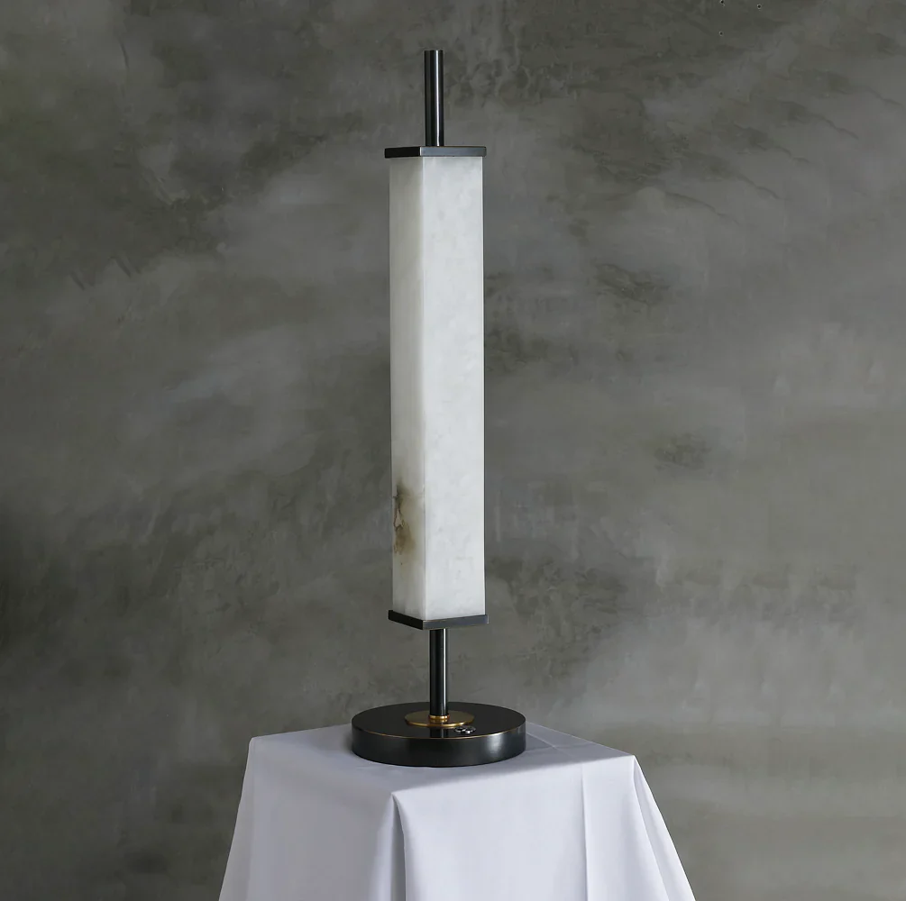 Spere Cuboid Alabaster Table Lamp - Image 11