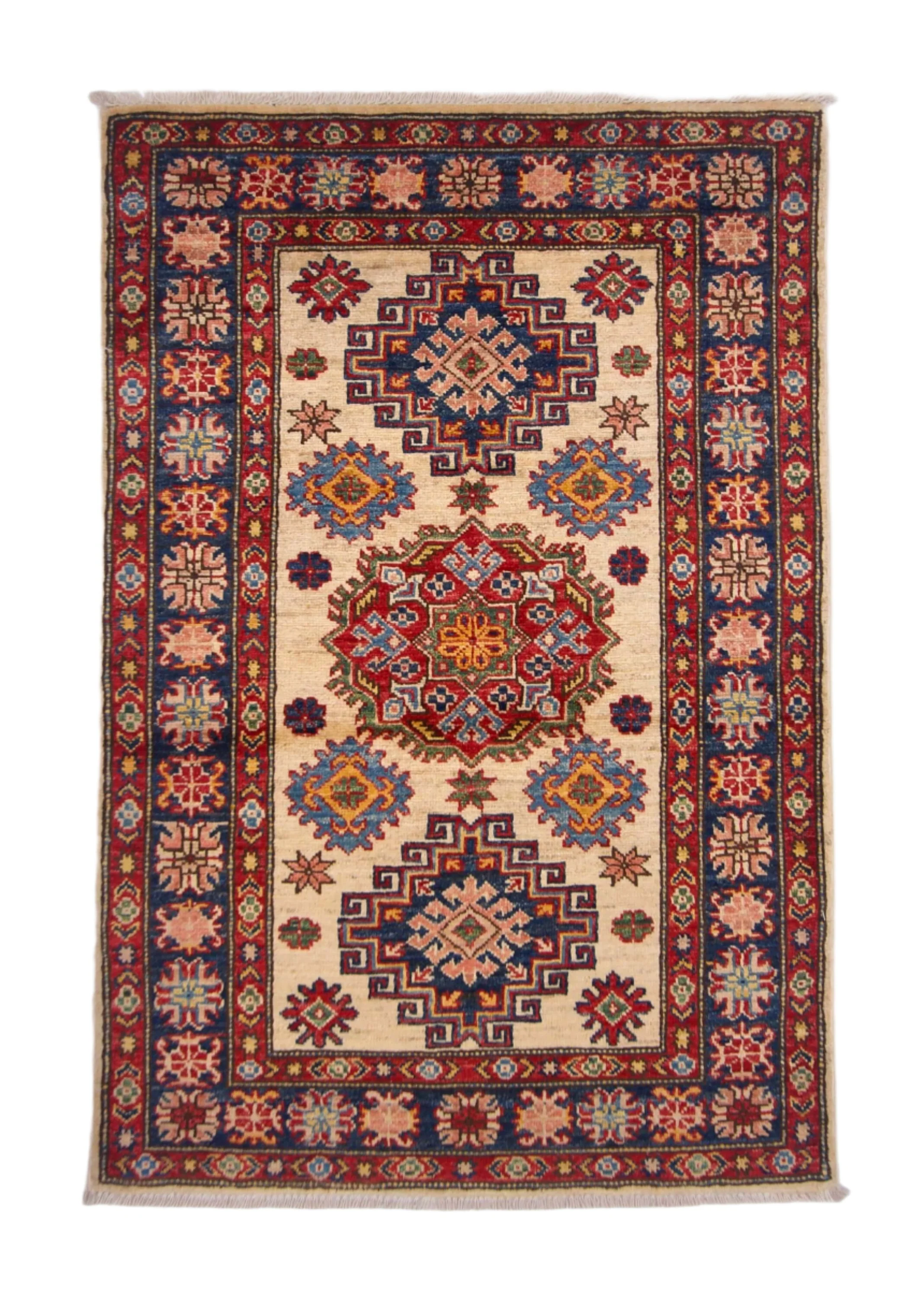 Super Kazak (2'08"x3'11") ivory/navy