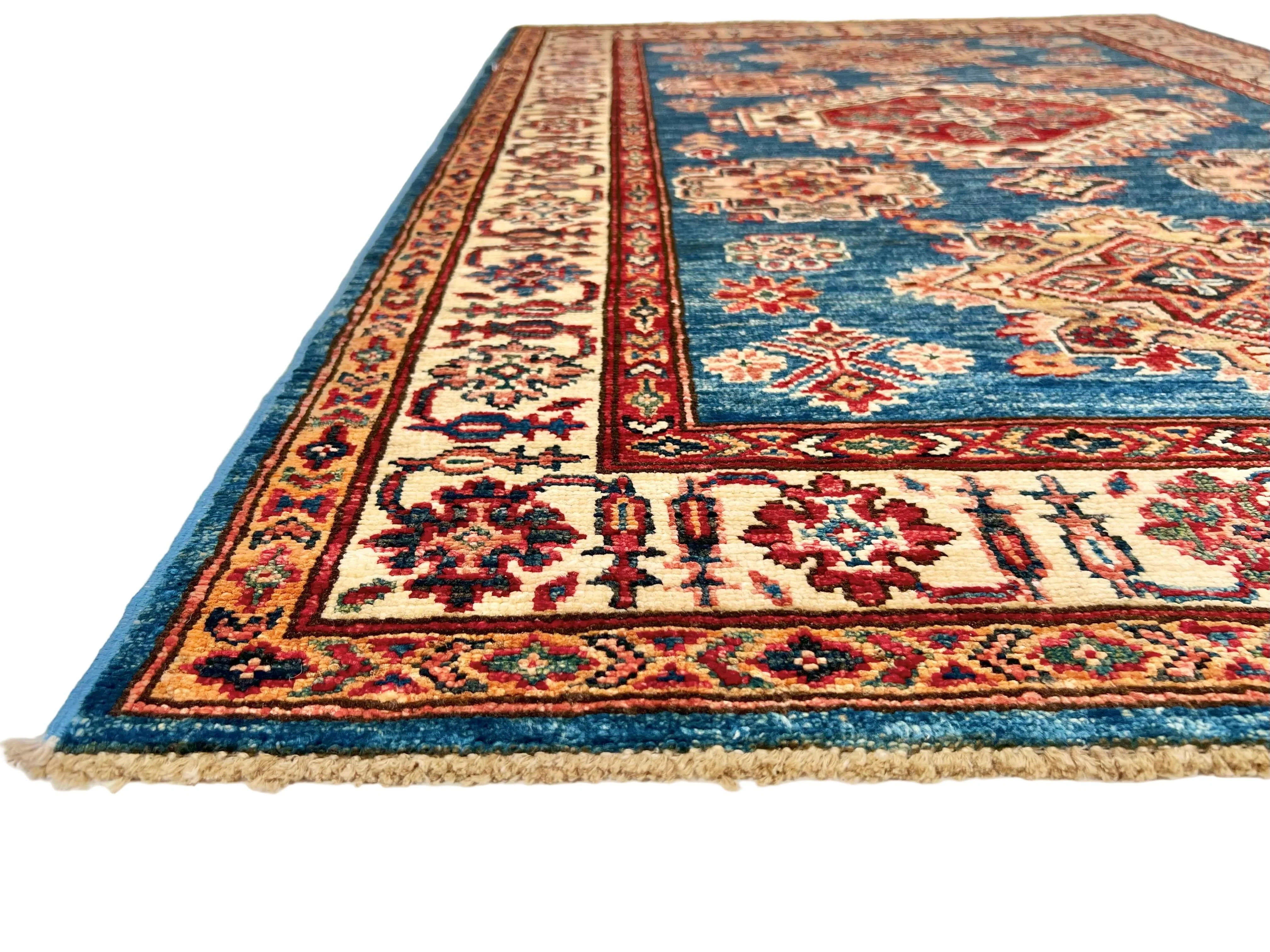 Super Kazak (3'04"x4'10") denim blue/ivory - Image 2