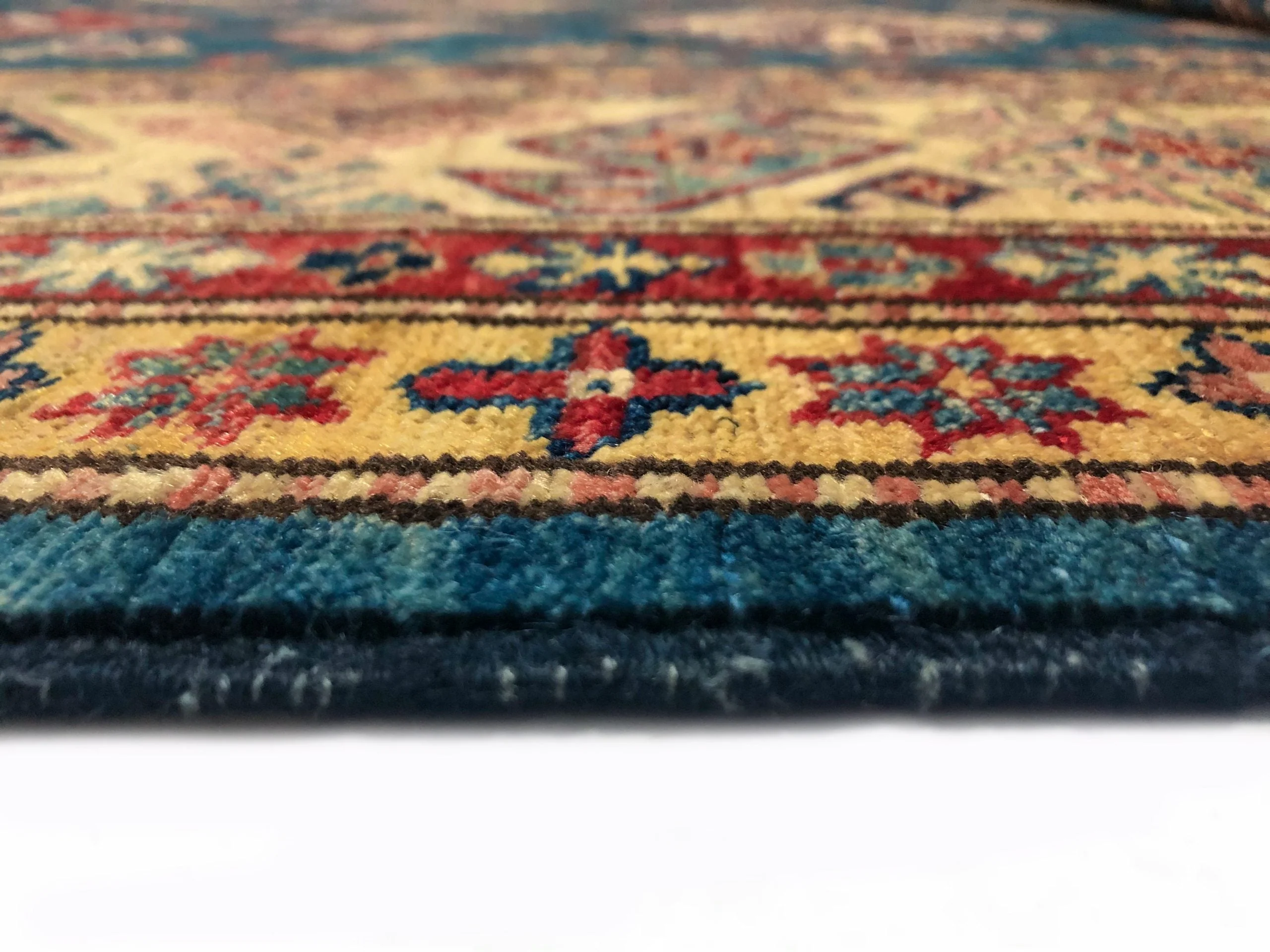 Super Kazak (8'11"x12'02") blue/lt.gold - Image 12