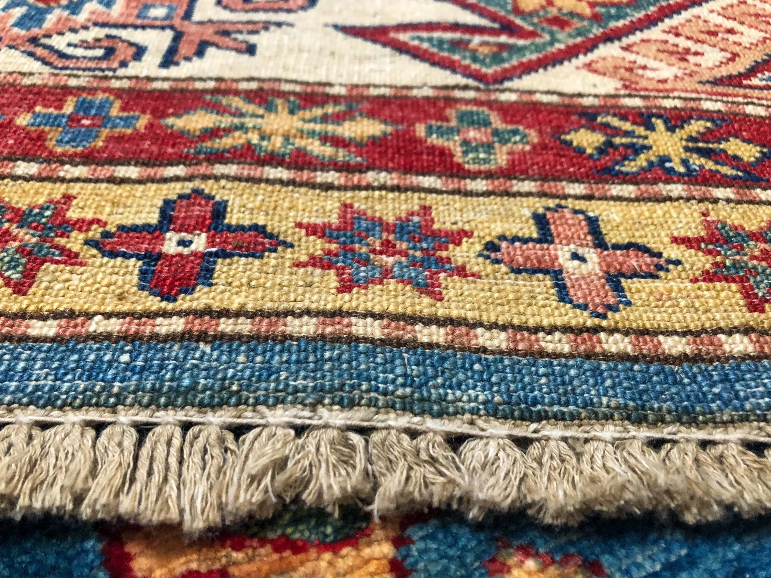 Super Kazak (8'11"x12'02") blue/lt.gold - Image 8