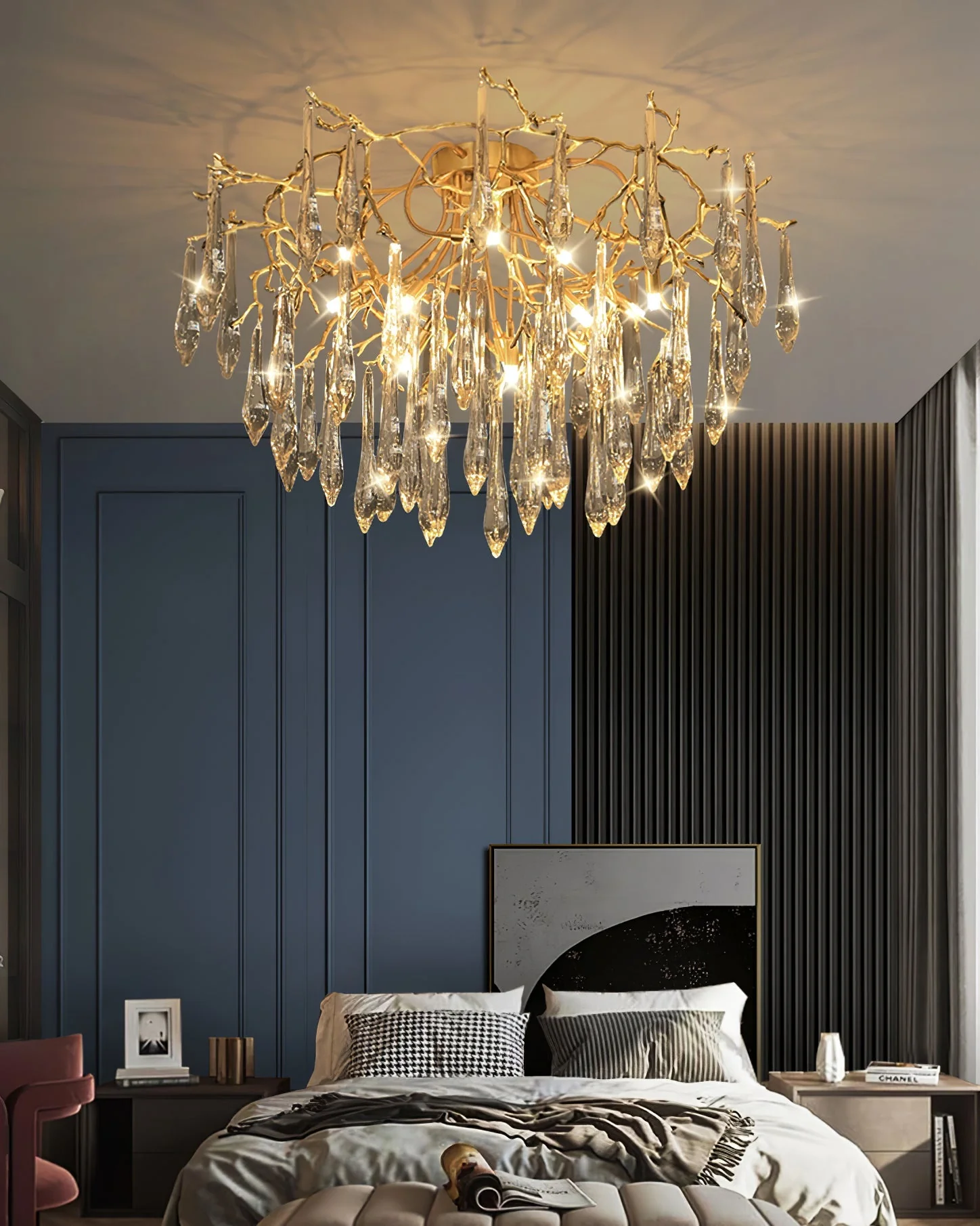 Teardrop Round Crystal Ceiling Lamp - Image 5