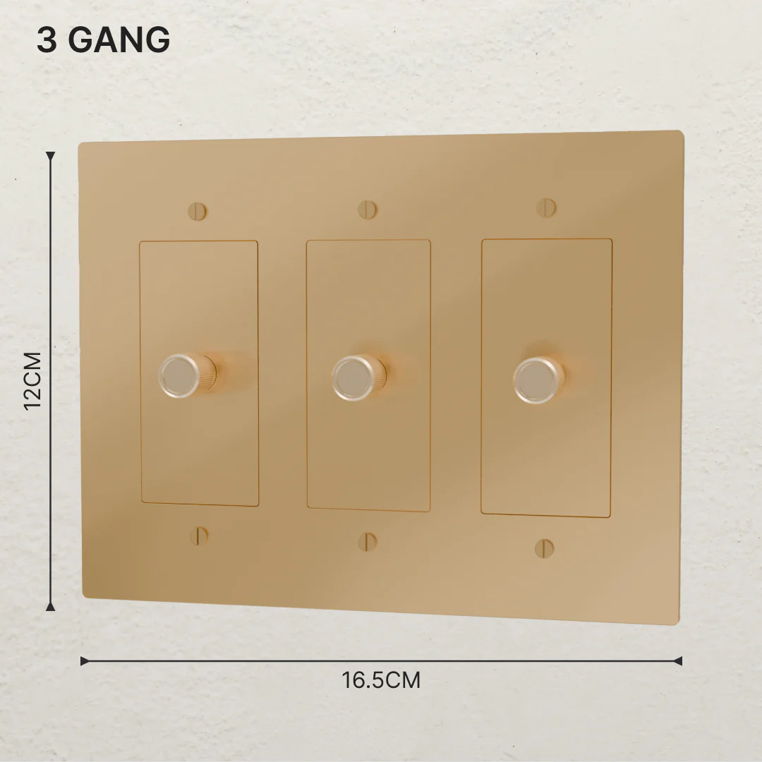 The Brass 3-Way Rotary Dimmer Switch (1 to 5 Gang) - Image 8