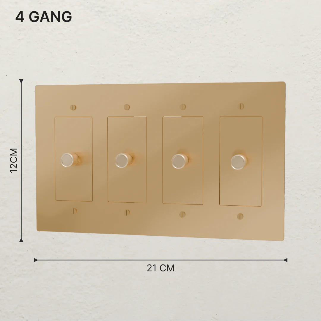 The Brass 3-Way Rotary Dimmer Switch (1 to 5 Gang) - Image 9