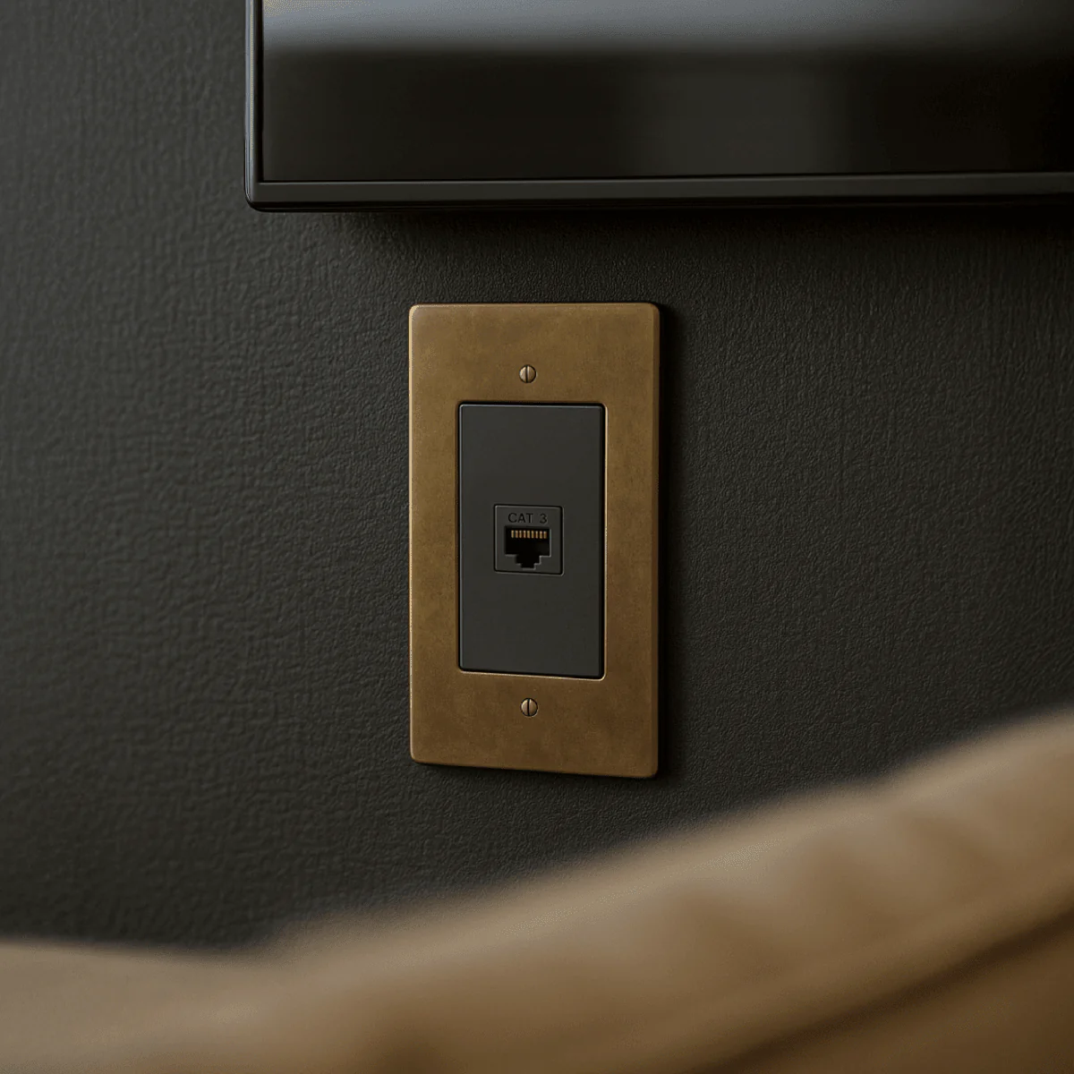 The Brass Telephone Socket (RJ11) (1-Gang)